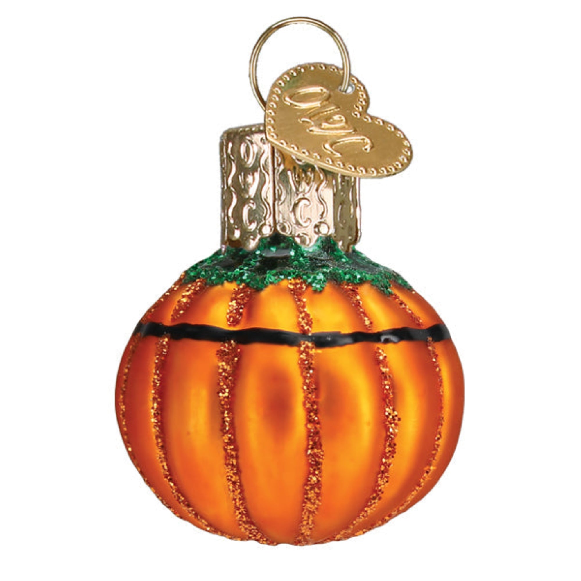 Old World Christmas Blown Glass Hanging Ornament for Halloween, Mini Masked Jack O'Lantern (with OWC Gift Box)