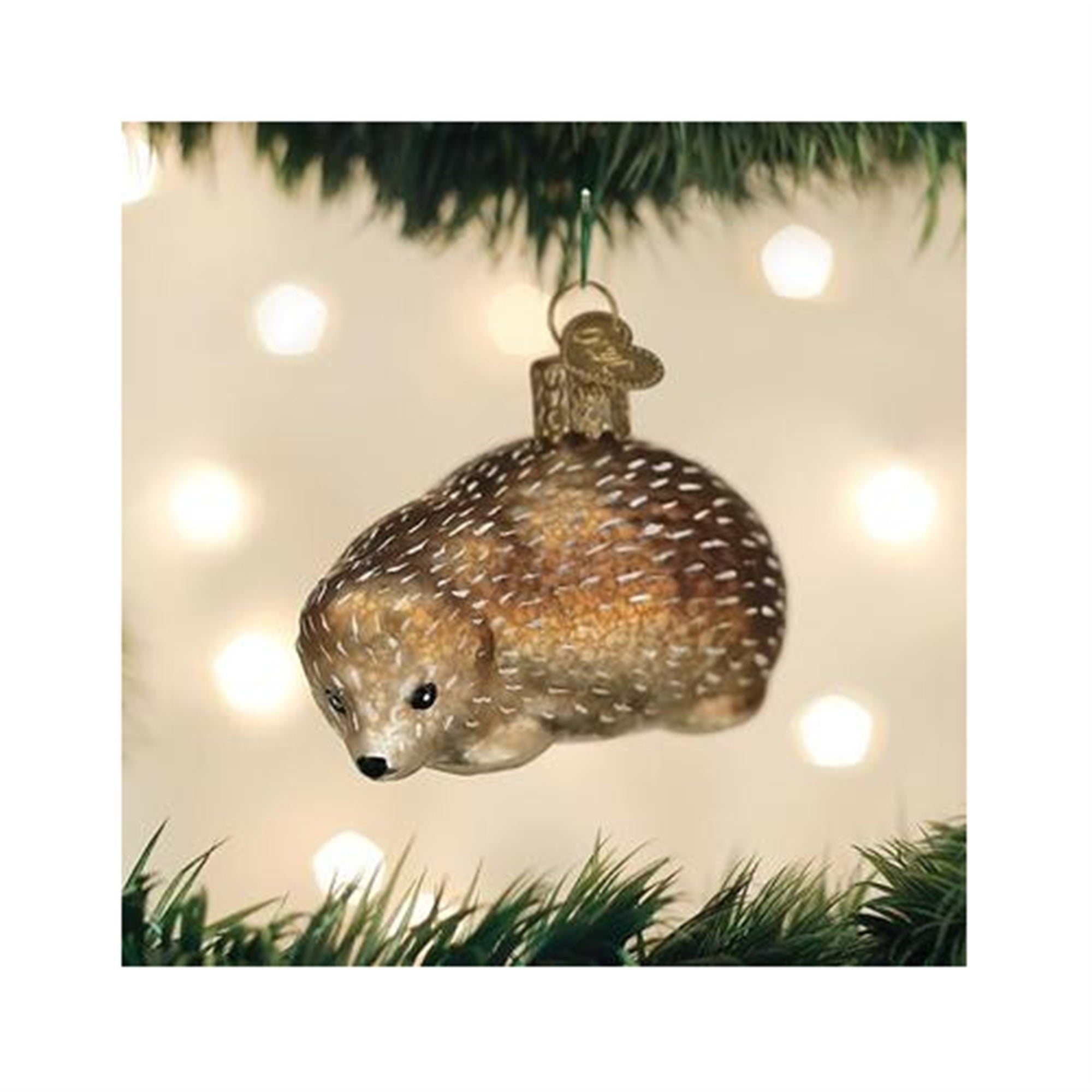 Old World Christmas Blown Glass Ornament for Christmas Tree, Vintage Hedgehog