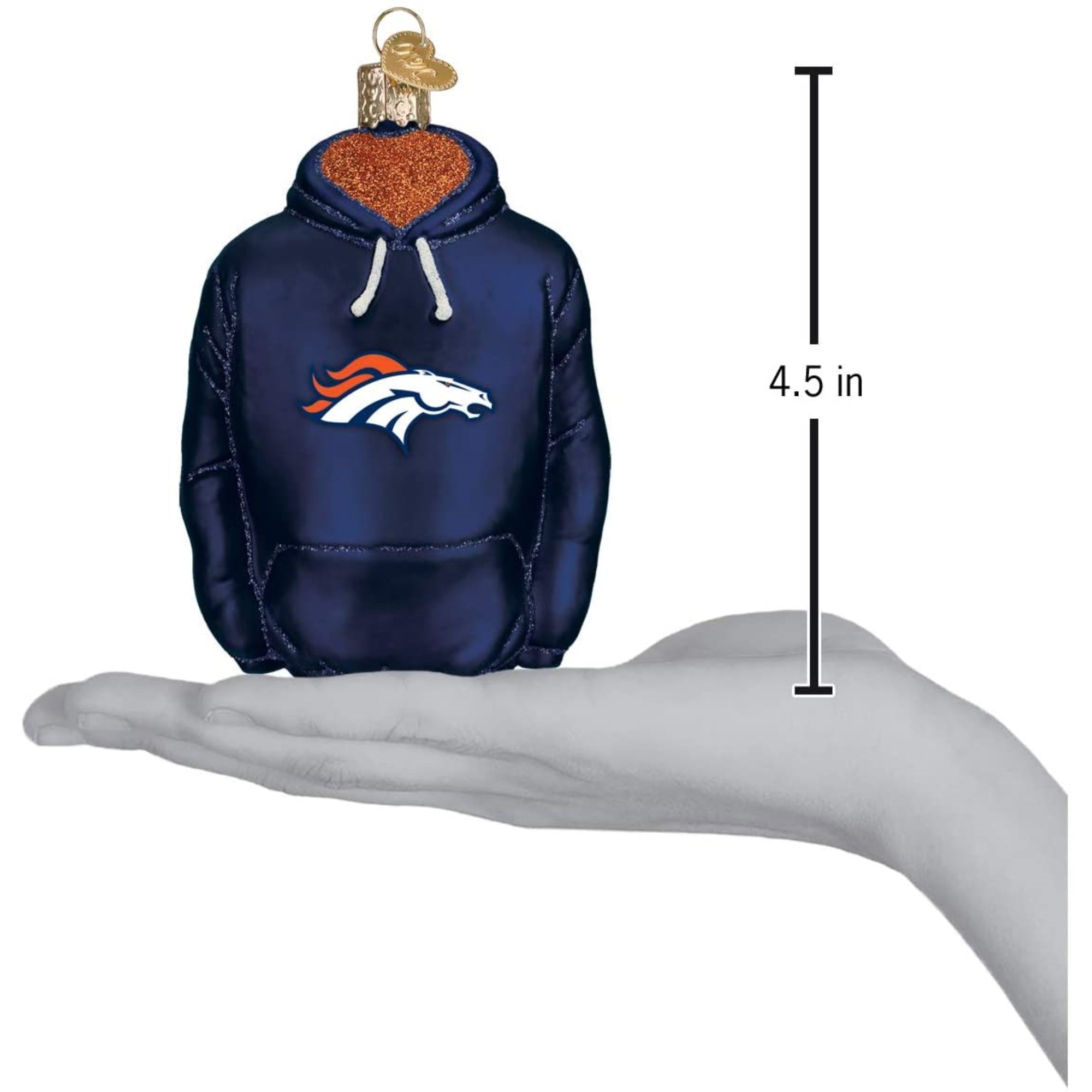 Old World Christmas Blown Glass Ornament for Christmas Tree, Denver Broncos Hoodie