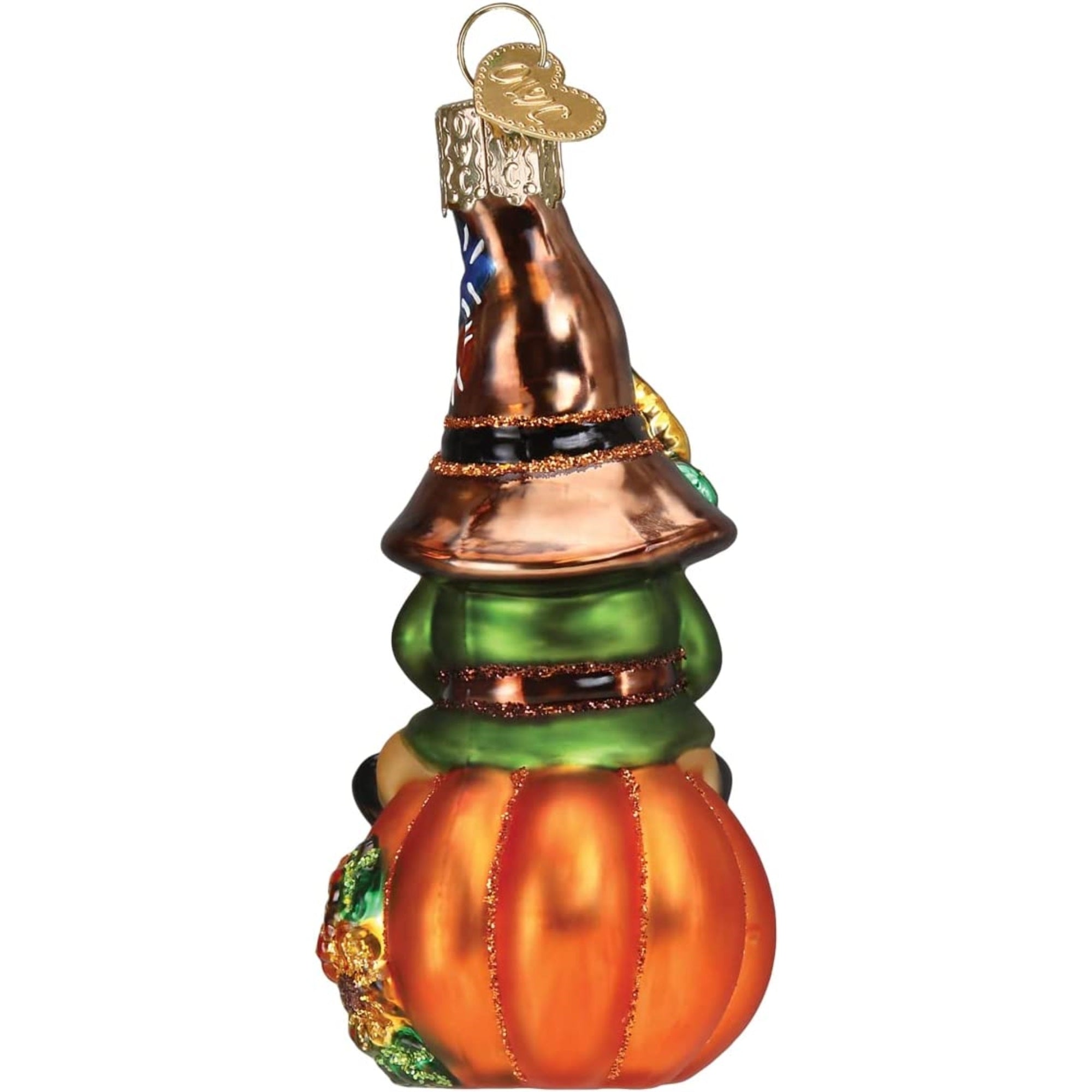 Old World Christmas Glass Blown Fall Harvest Gnome Ornament, 4"