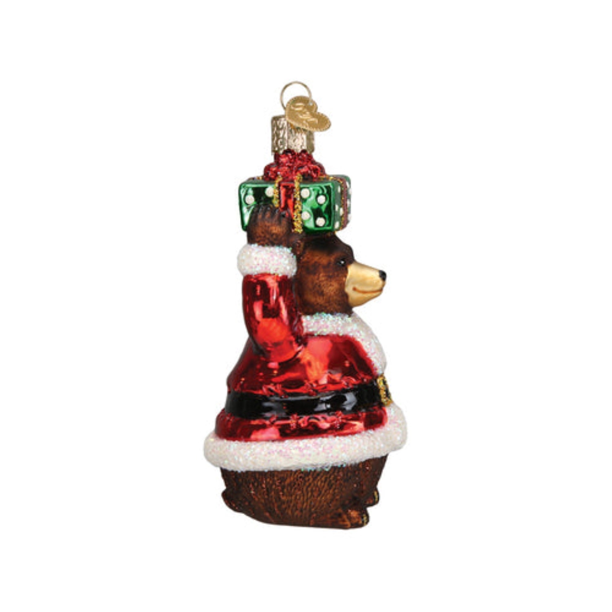 Old World Christmas Blown Glass Ornament for Christmas Tree, Bear