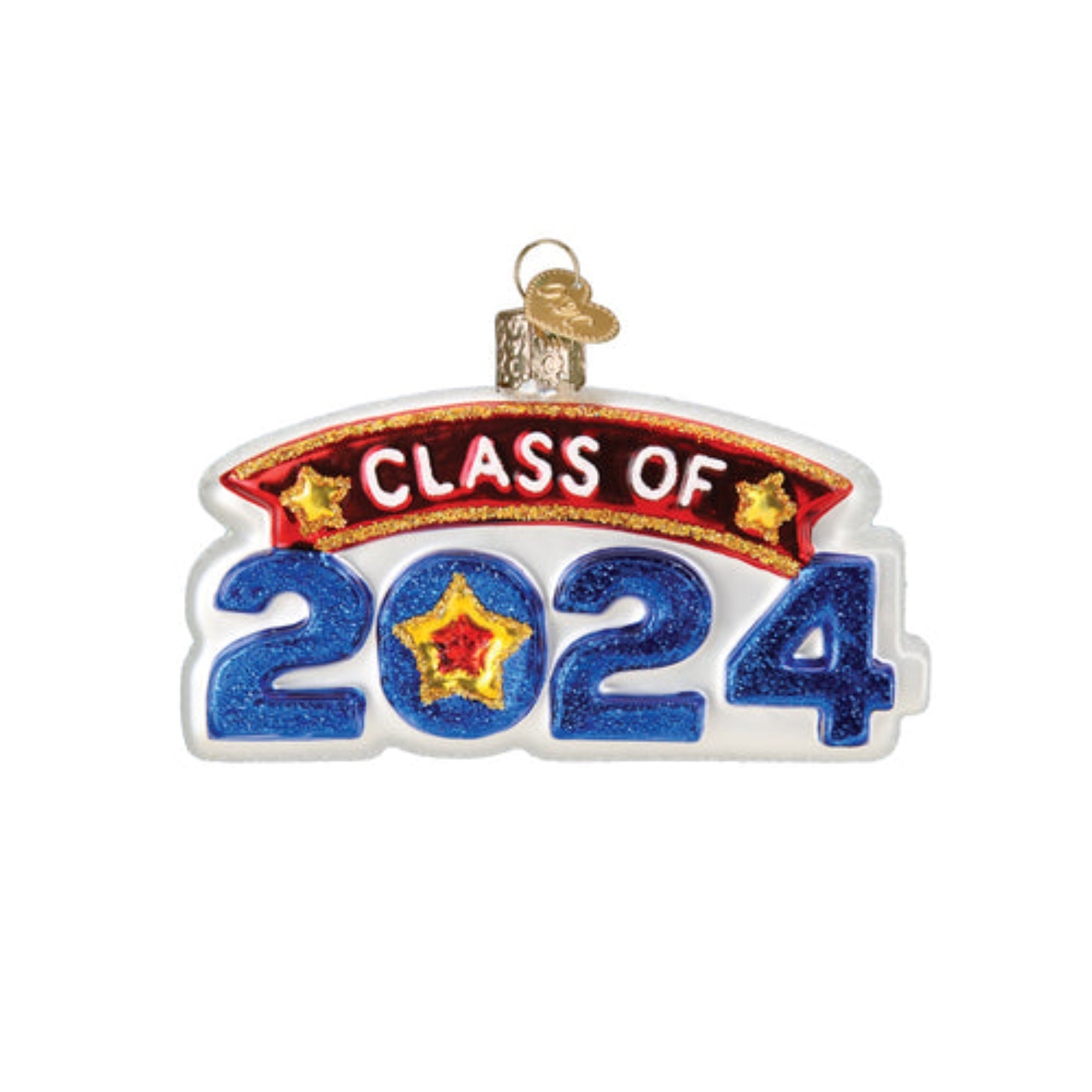 Old World Christmas Blown Glass Ornament for Christmas Tree, Class of 2024
