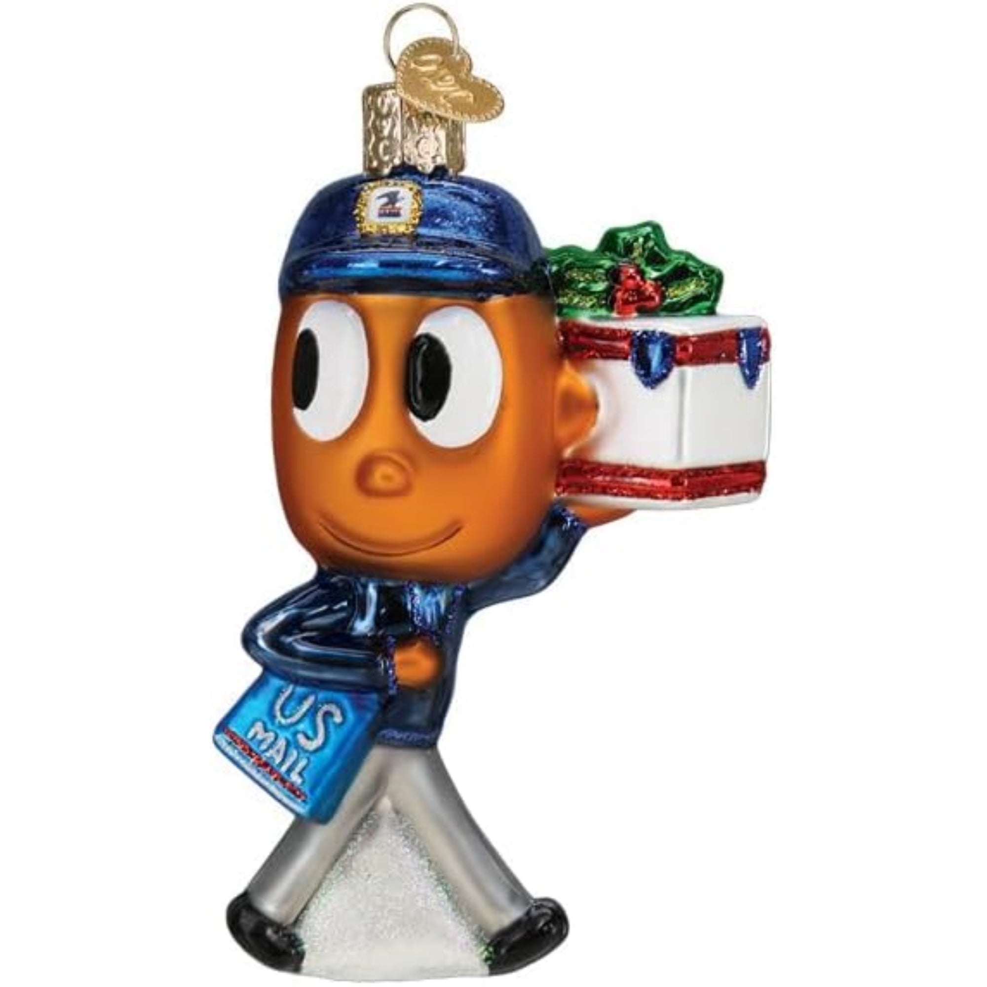 Old World Christmas Blown Glass Ornament for Christmas Tree, Usps Mr. Zip (with OWC Gift Box)