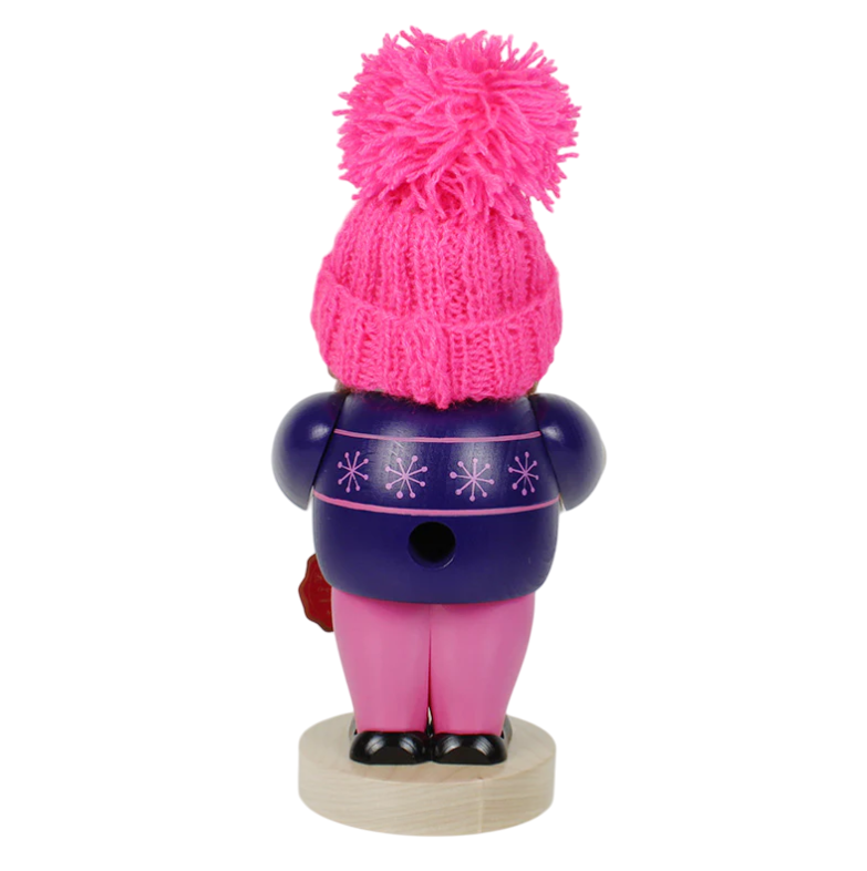 Steinbach Wooden Big Smoker Snowboard Girl Nutcracker, 10in