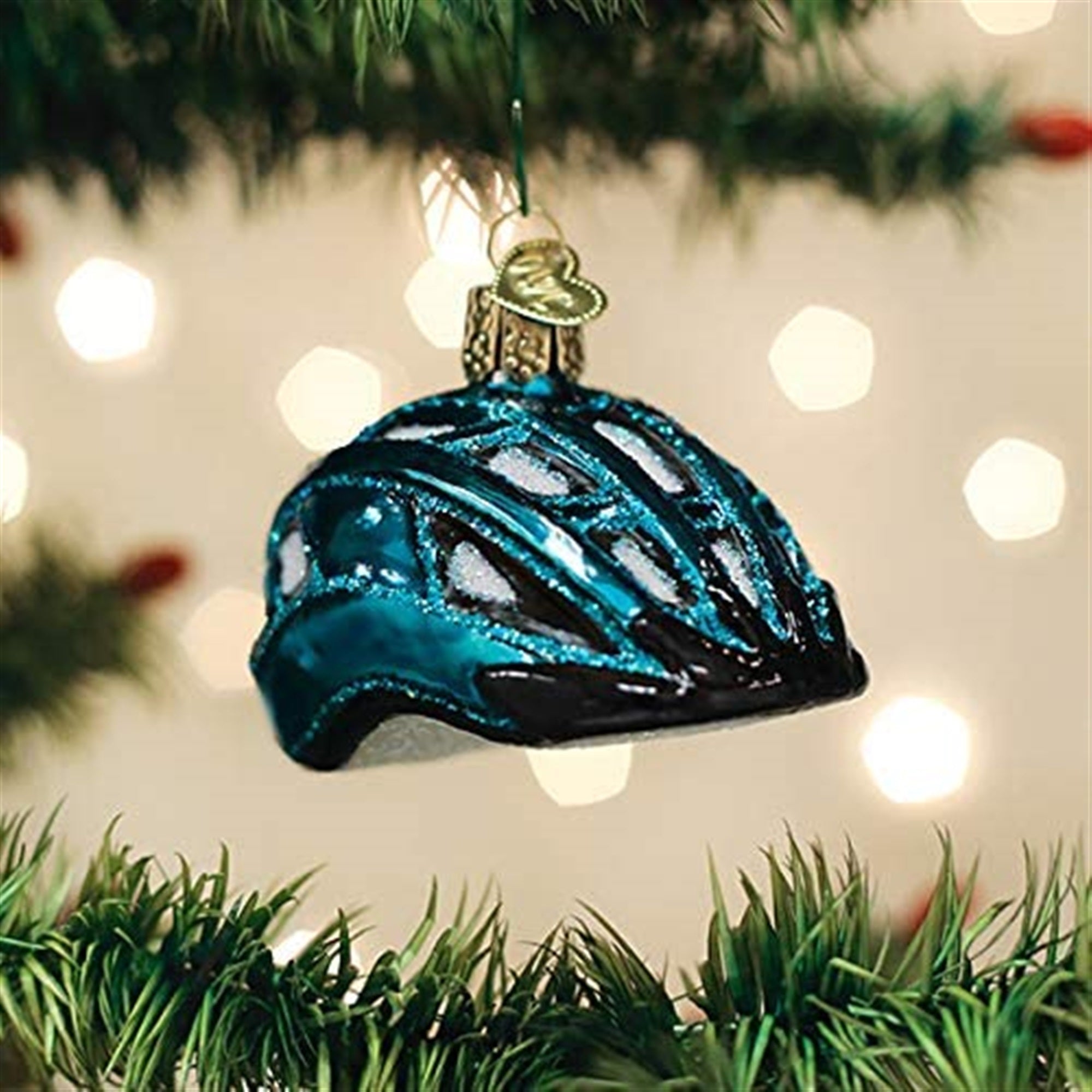 Old World Christmas Blown Glass Ornament for Christmas Tree, Bike Helmet