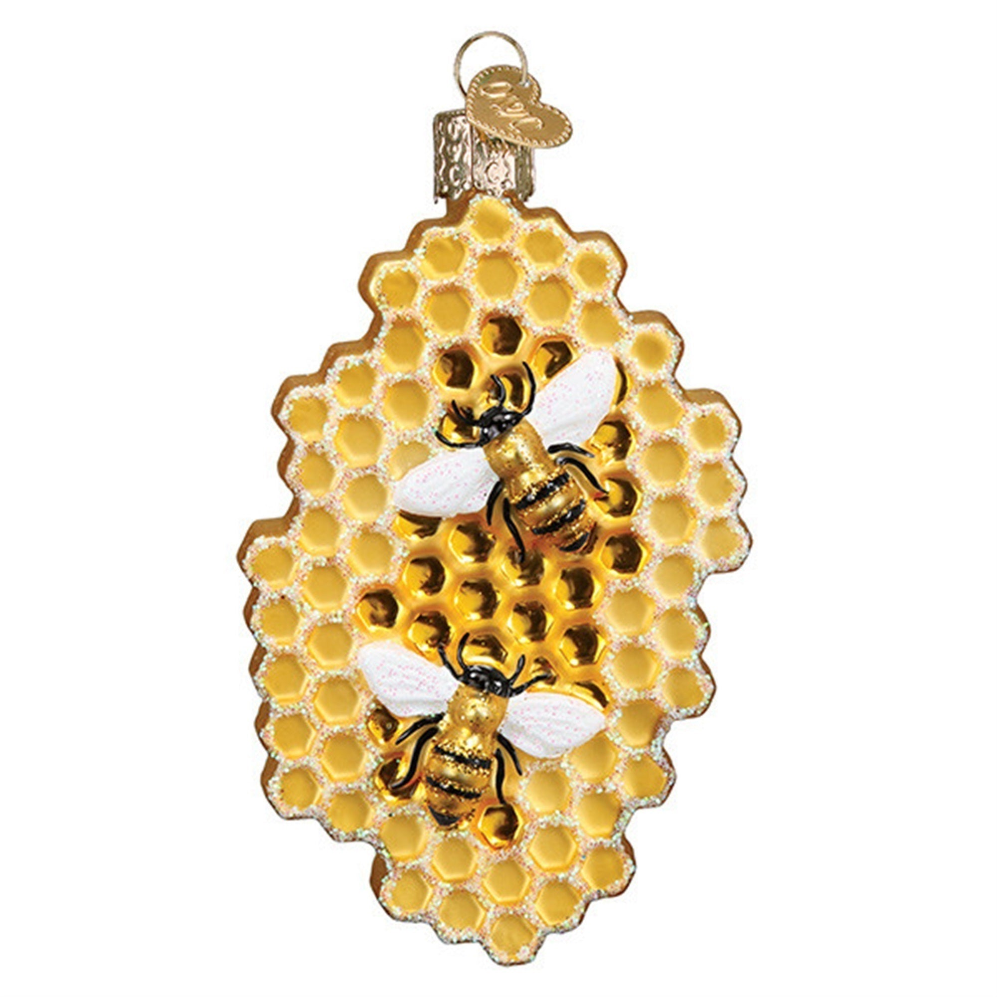 Old World Christmas Blown Glass Ornament for Christmas Tree, Honeycomb