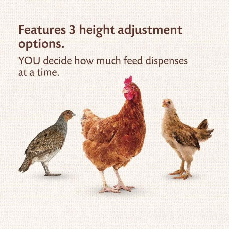 Harris Farms Galvanized Hanging Poultry Chicken Livestock Feeder, 15 lb Capacity, Gray Metal