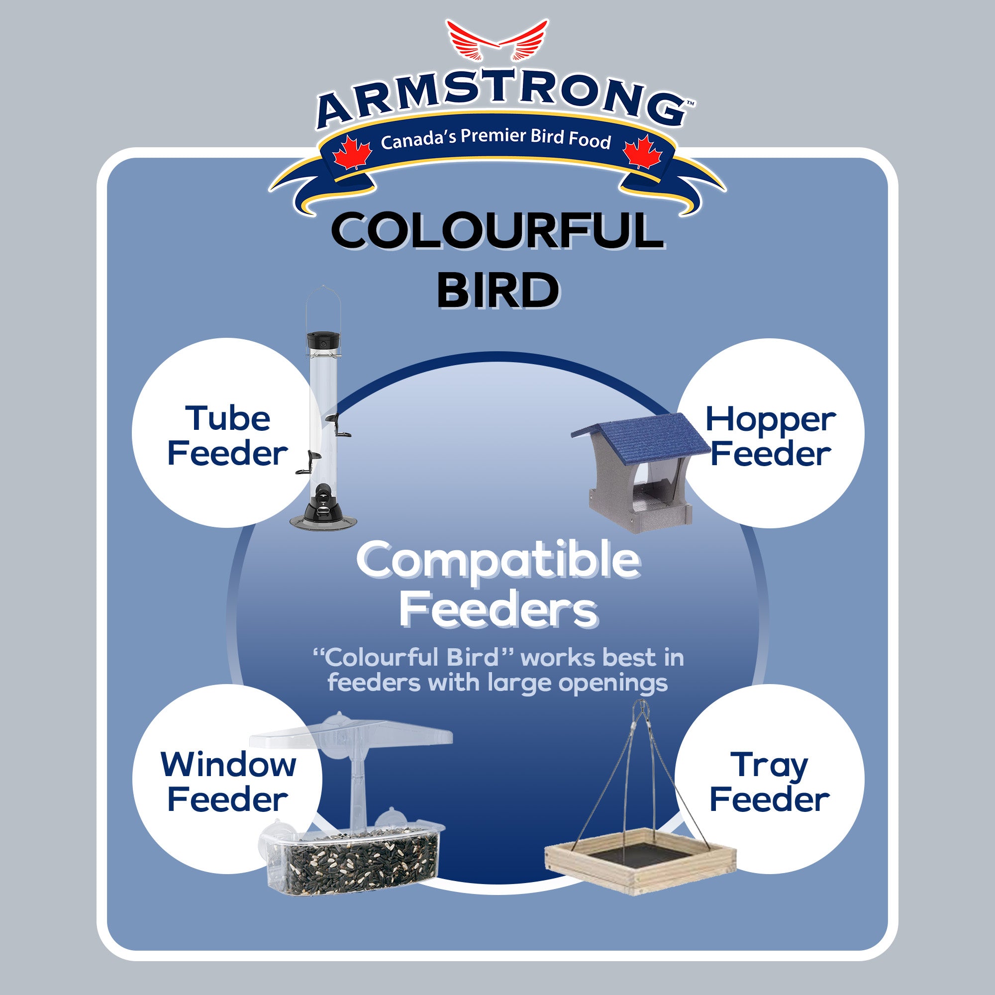 Armstrong Wild Bird Food Colourful Bird Seed Blend, 8lbs