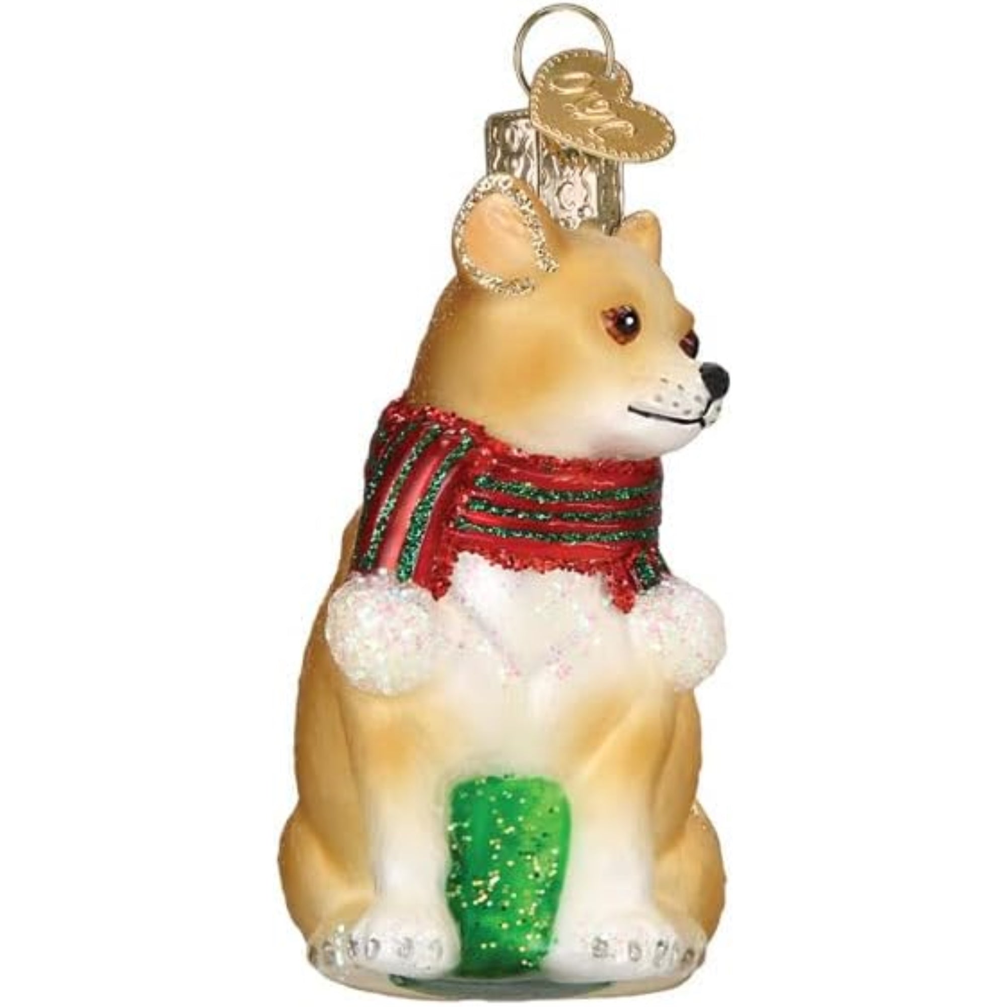 Old World Christmas Blown Glass Ornament for Christmas Tree, Chubby Chihuahua (with OWC Gift Box)