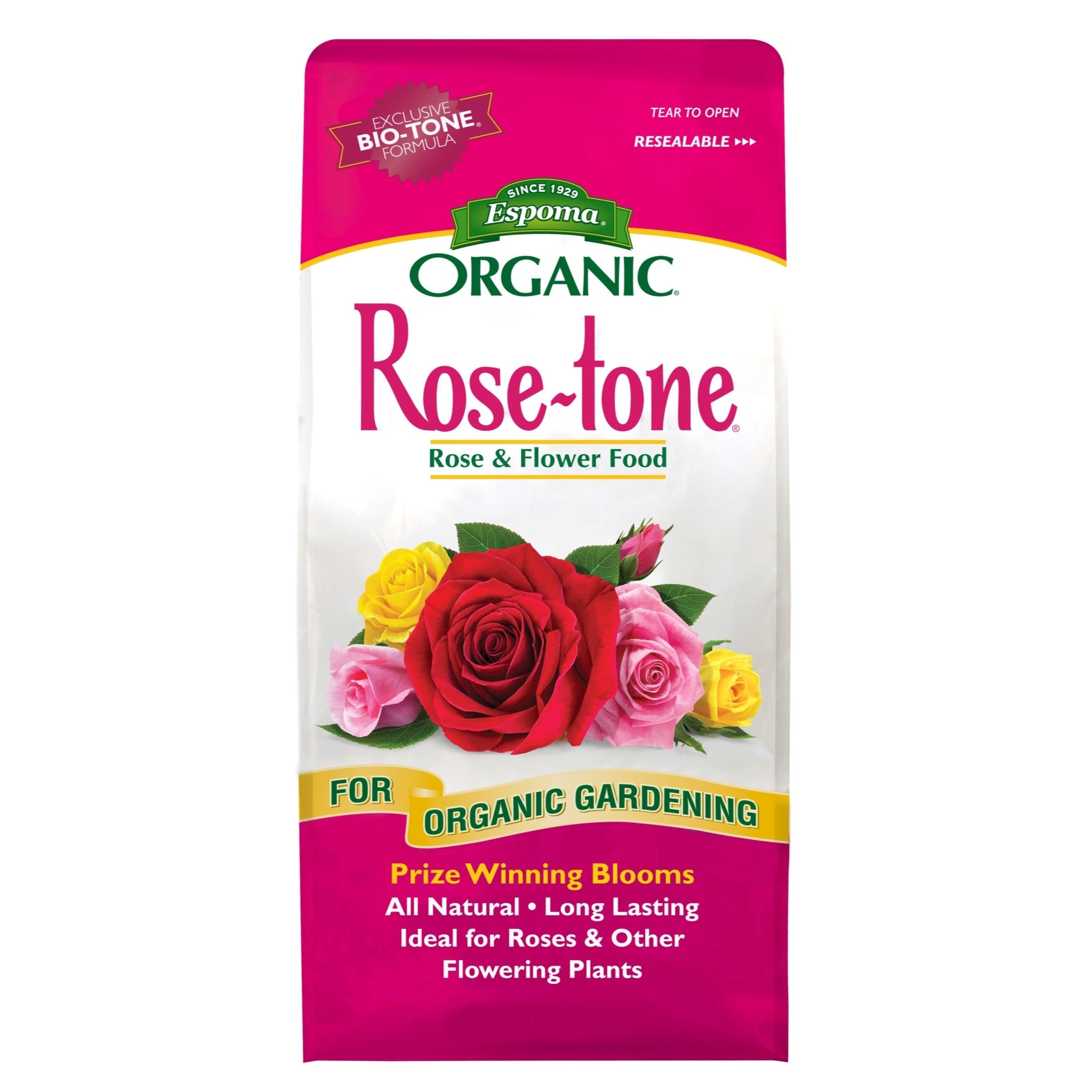 Espoma Organic Rose-tone 4-3-2 Rose & Flower for Organic Gardening, Prize Winning Blooms, All Natural, Ideal for Roses and Other Flowering Plants