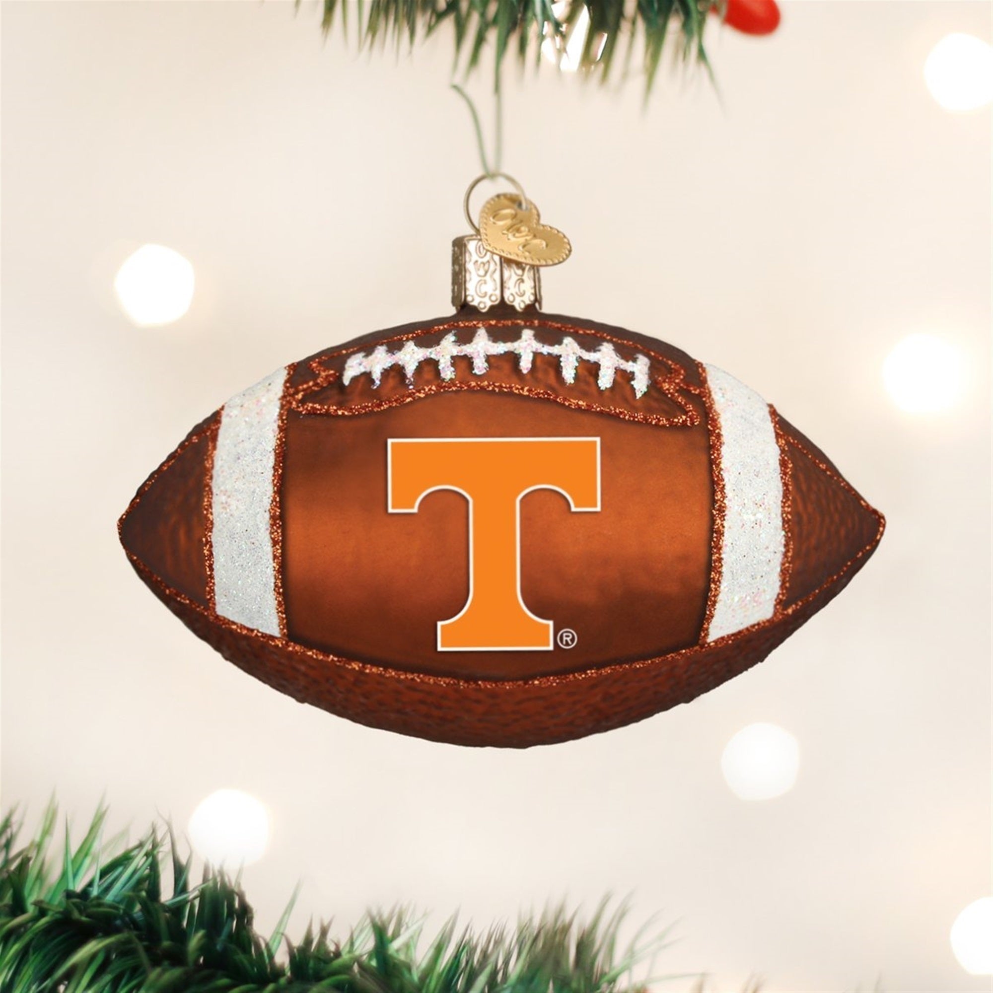 Old World Christmas Blown Glass Ornament for Christmas Tree, University of Tennessee Football