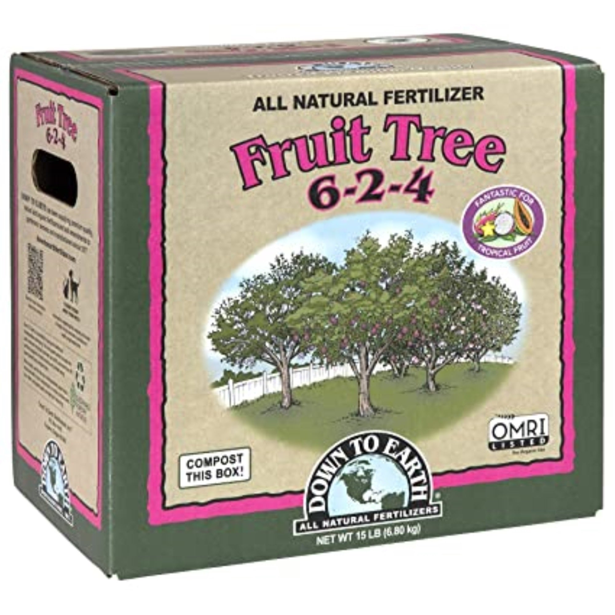 Down To Earth Organic Fruit Tree Fertilizer Mix 6-2-4