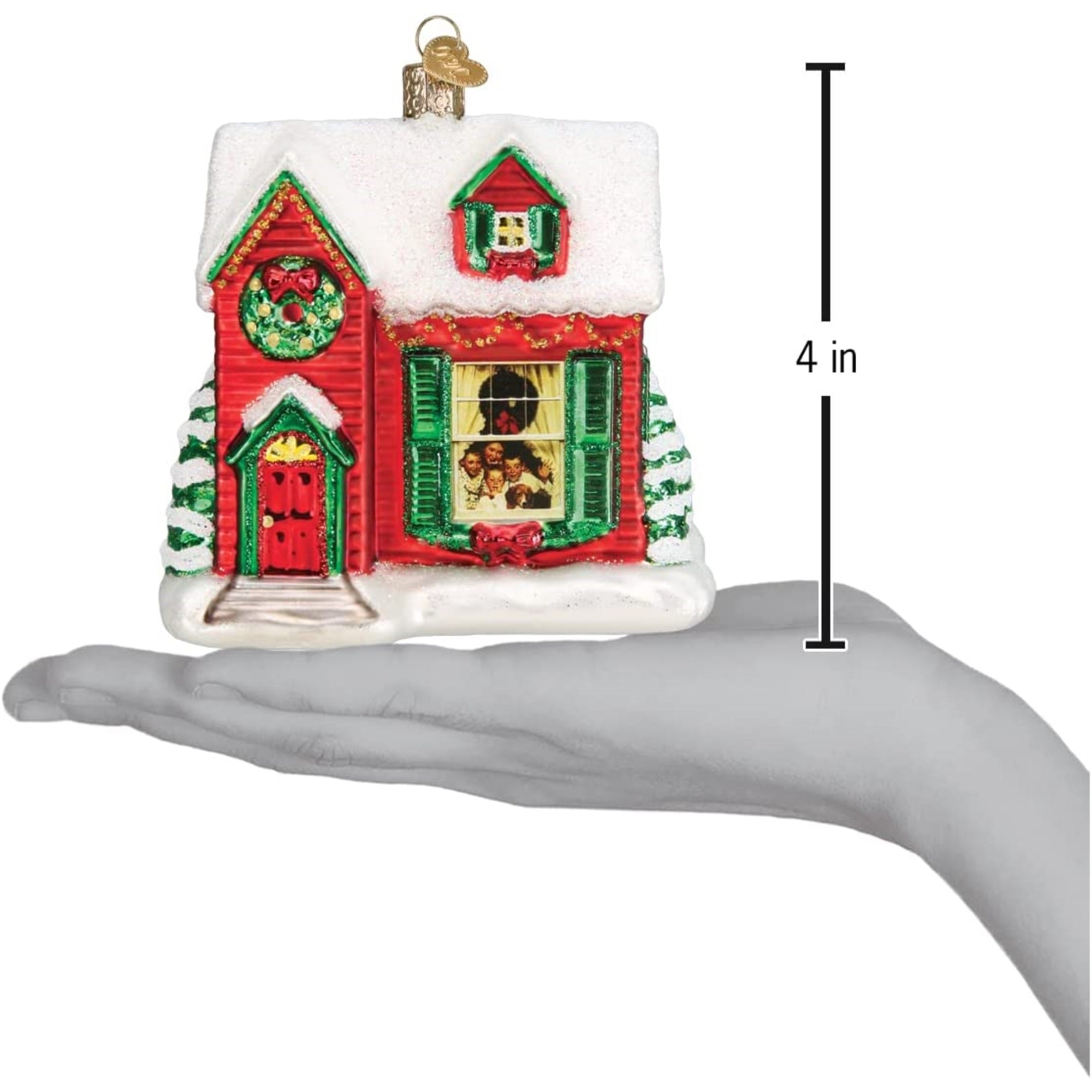 Old World Christmas Blown Glass Ornament for Christmas Tree, Norman Rockwell "You're Home"