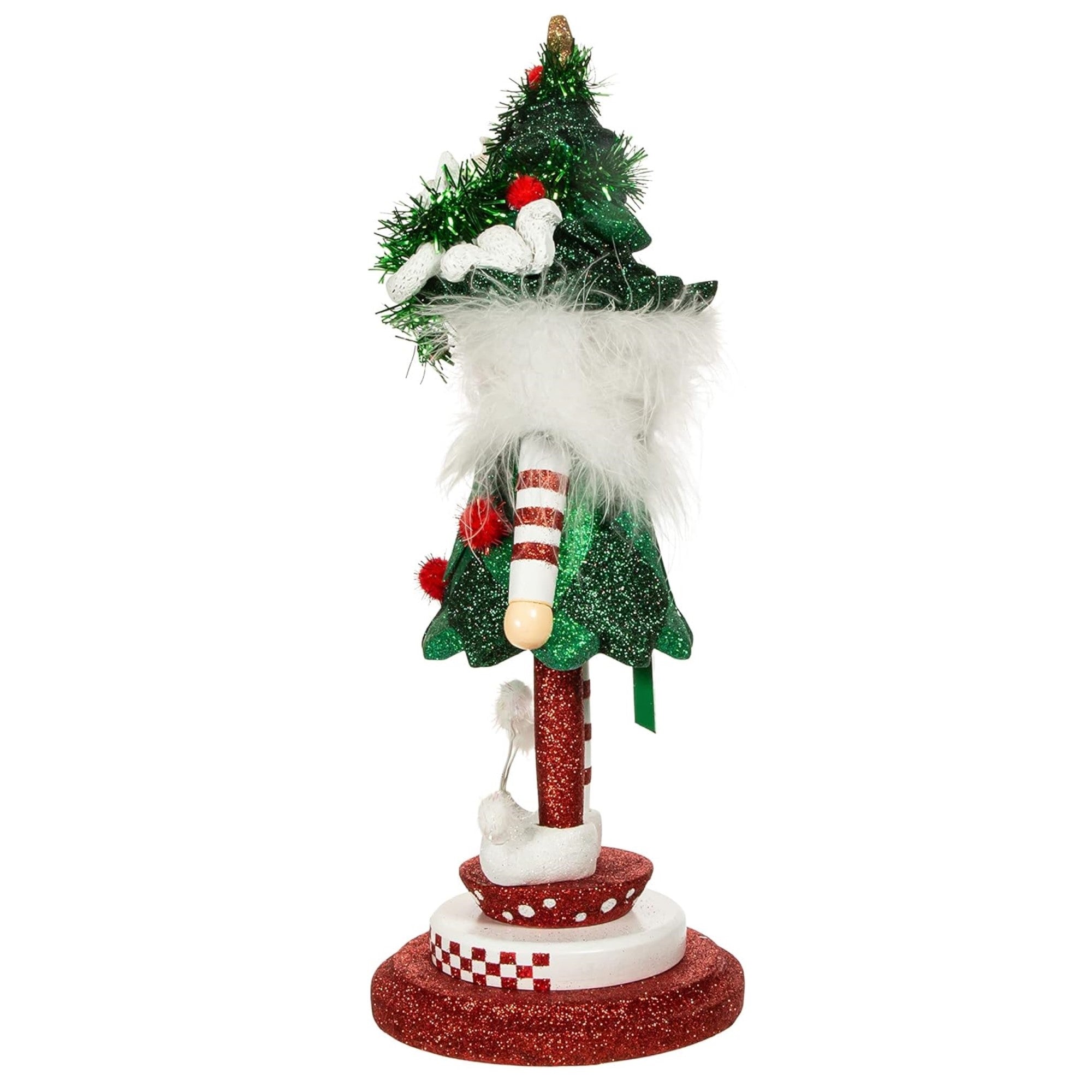 Kurt Adler Wooden Hollywood Nutcracker Collection, Cats in Christmas Tree Hat, 14in