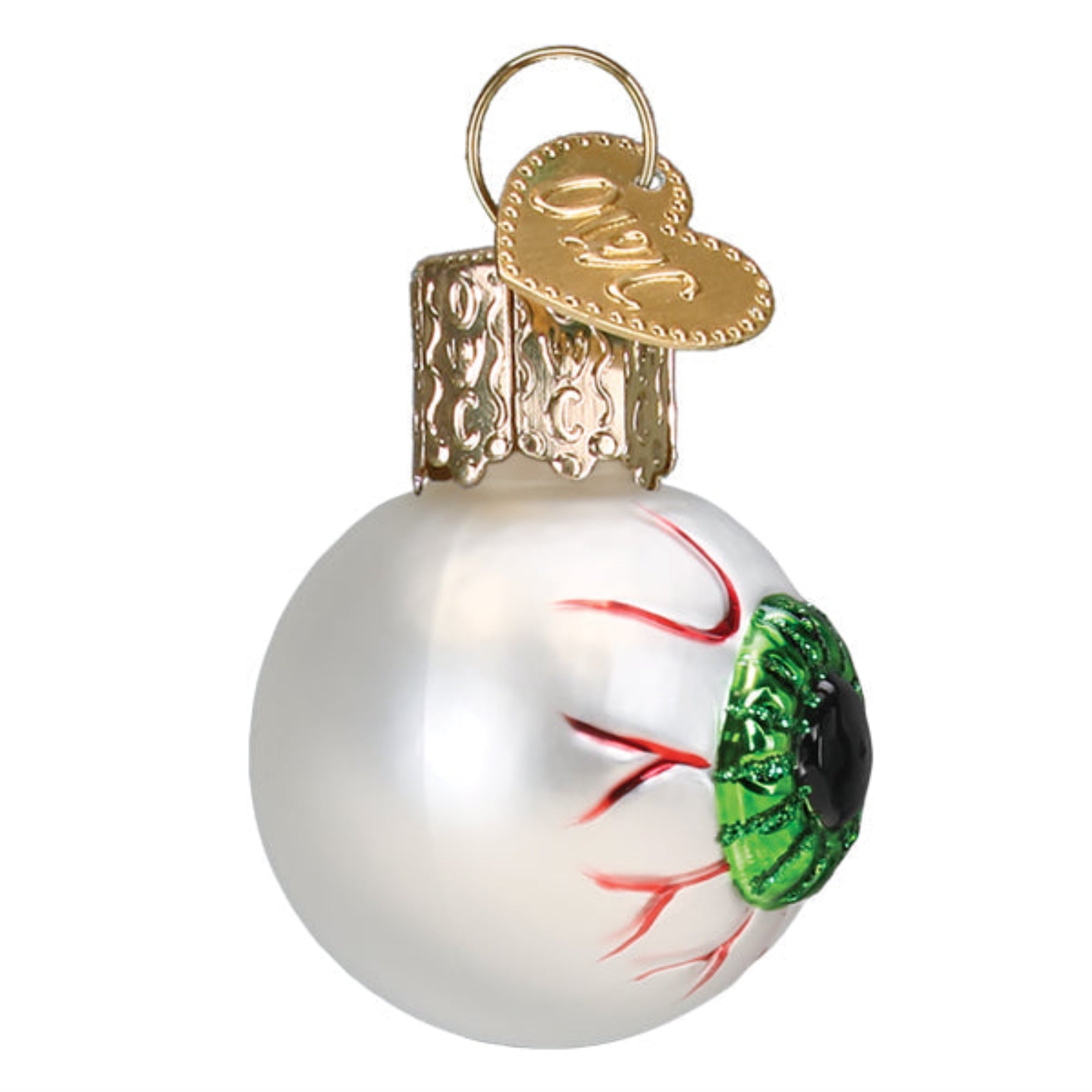 Old World Christmas Blown Glass Ornament for Halloween, Mini Evil Eye (with OWC Gift Box)