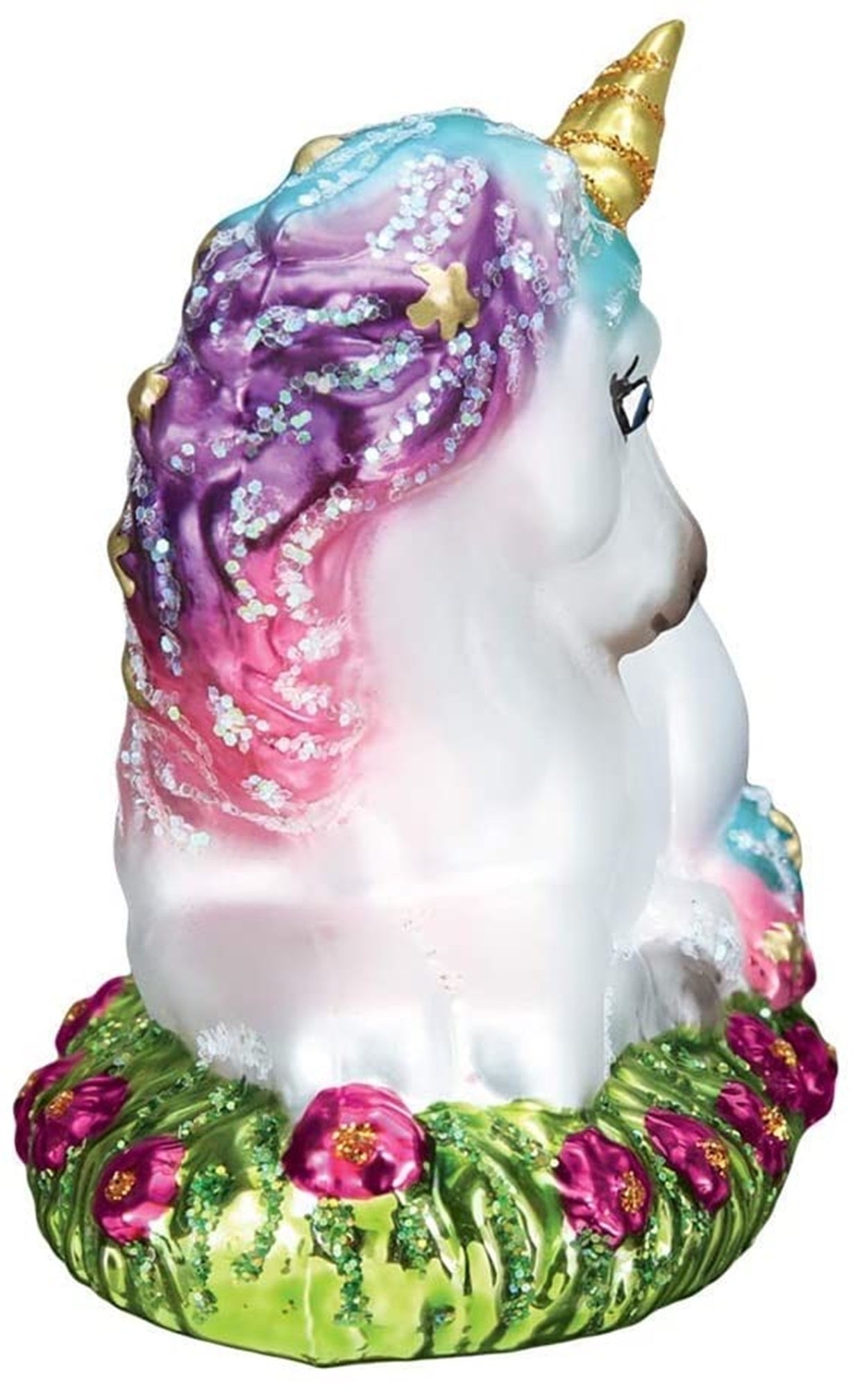 Old World Christmas Blown Glass Ornament for Christmas Tree, Baby Unicorn