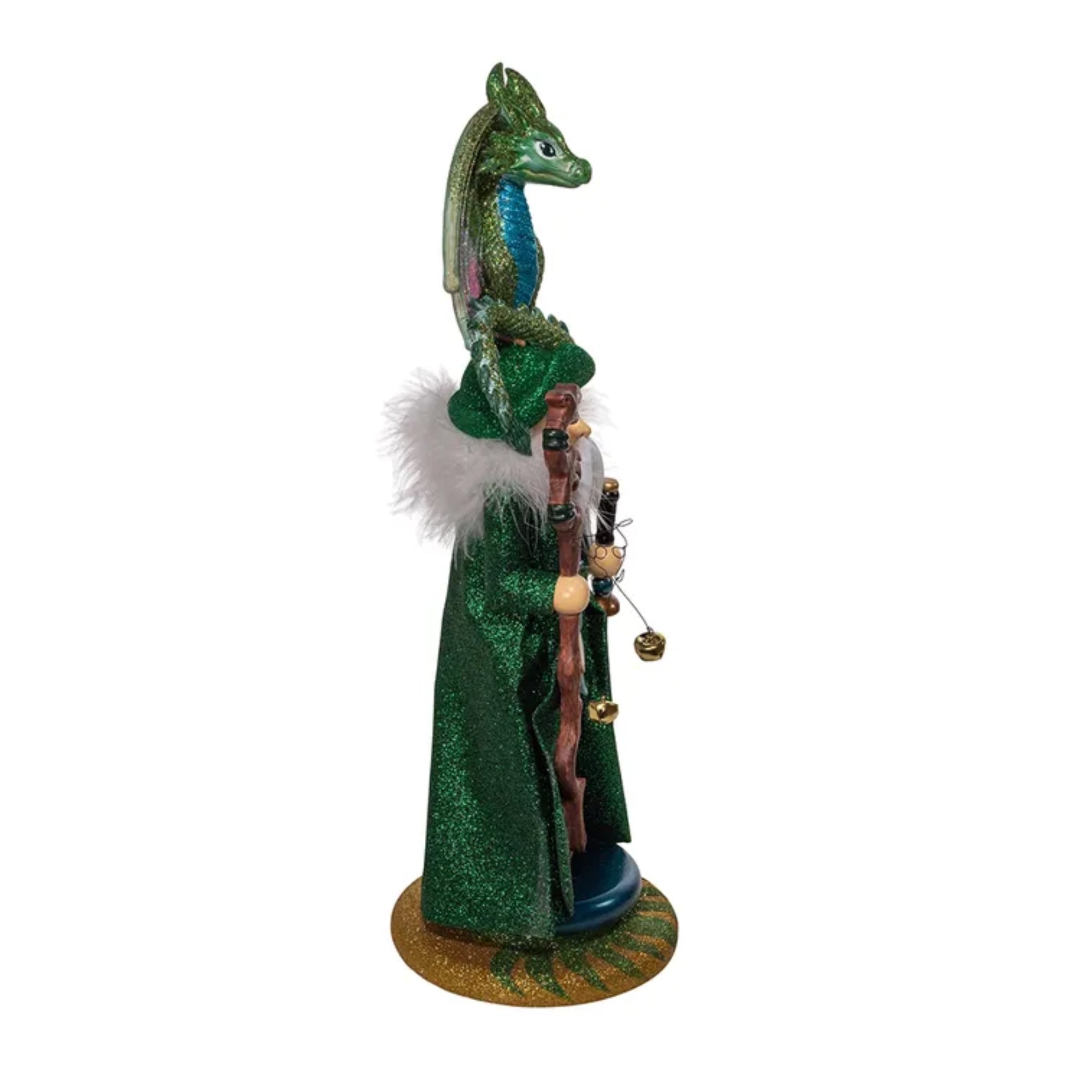 Kurt Adler Hollywood Nutcracker Collection, Wizard With Dragon, 18in