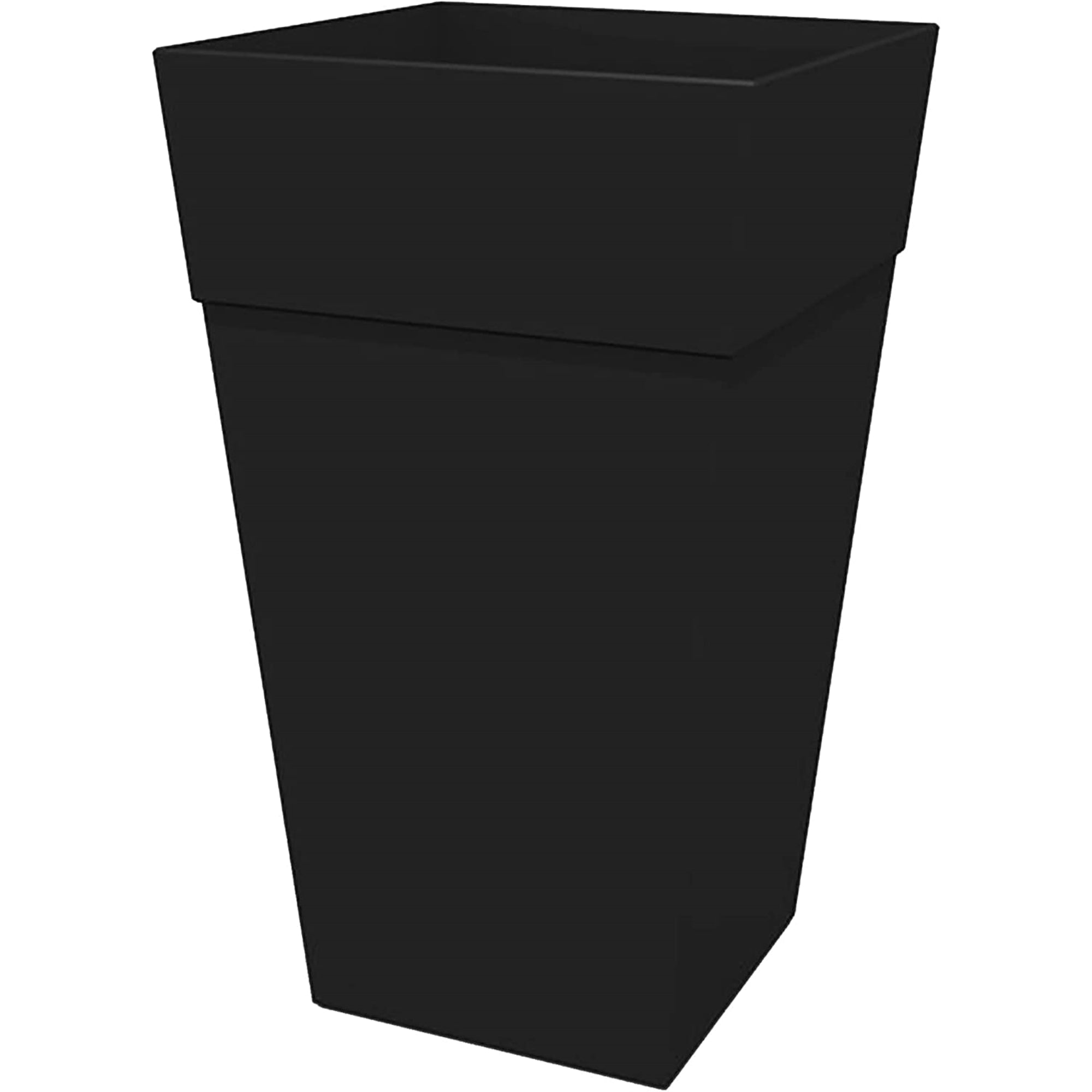 Bloem Finley Tall Indoor Outdoor Plastic Square Planter, 25 Inches
