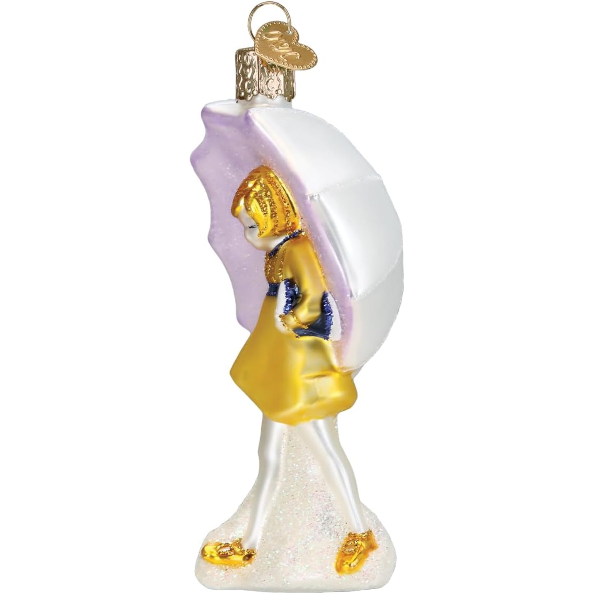 Old World Christmas Morton Umbrella Girl Blown Glass Holiday Ornament