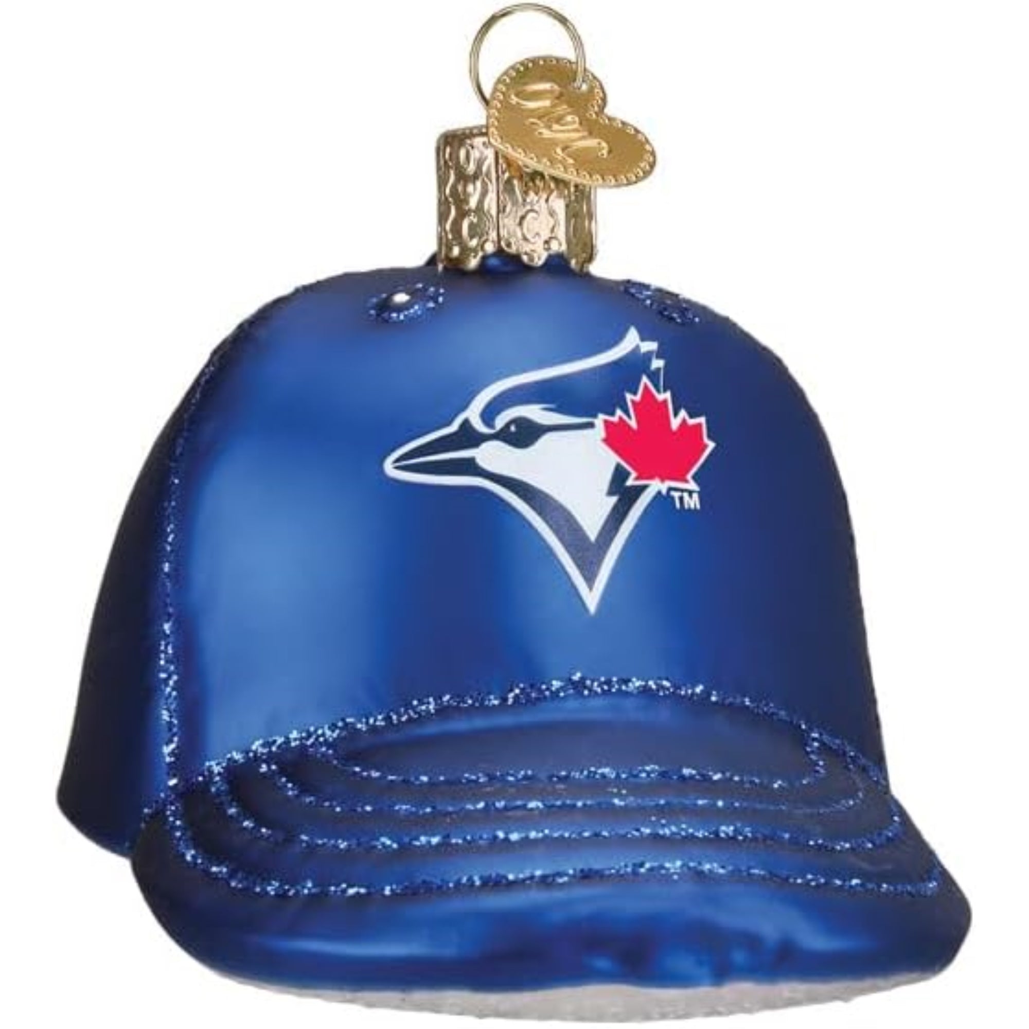 Old World Christmas Blown Glass Ornament for Christmas Tree, Toronto Blue Jays Baseball Cap