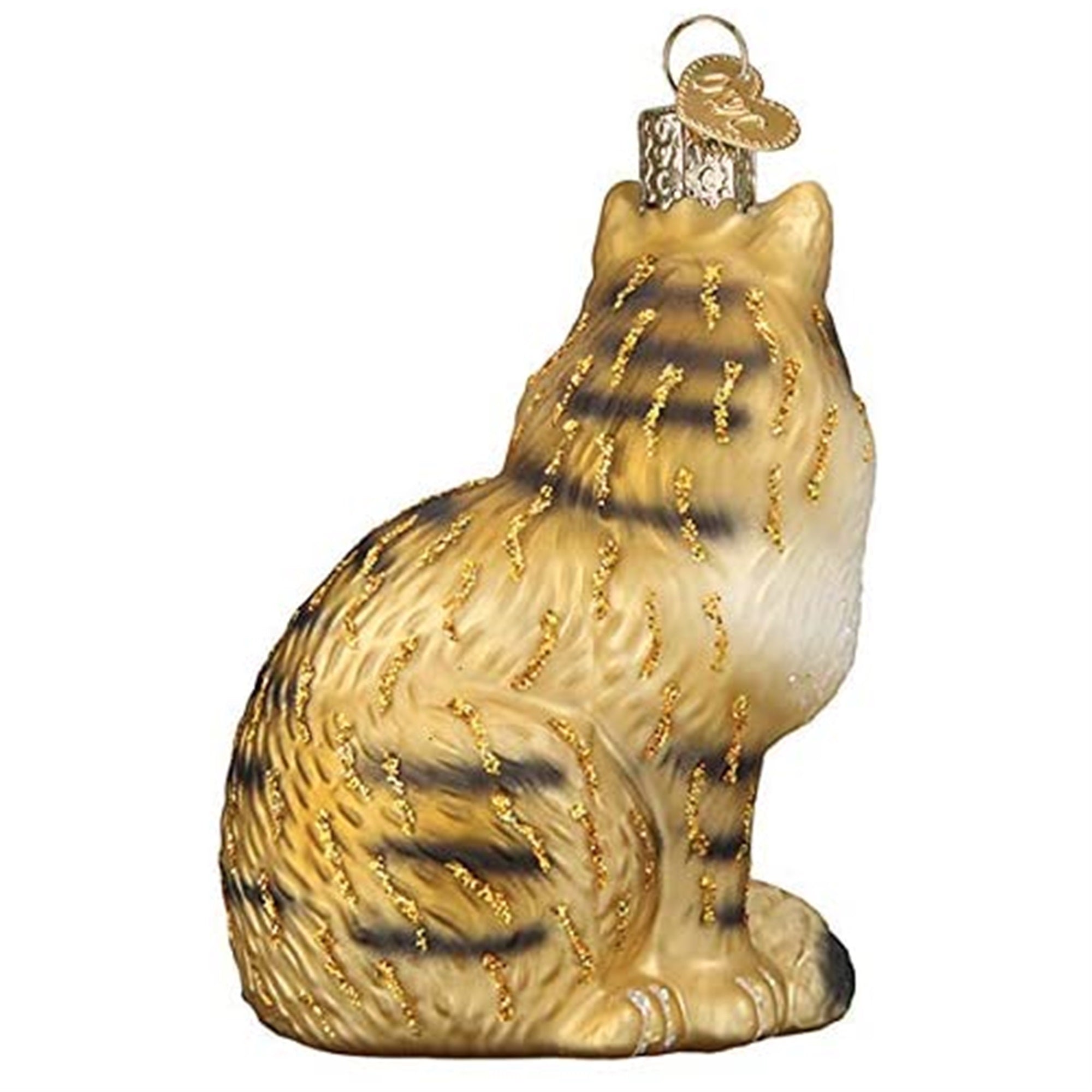 Old World Christmas Blown Glass Ornament for Christmas Tree, Maine Coon Cat