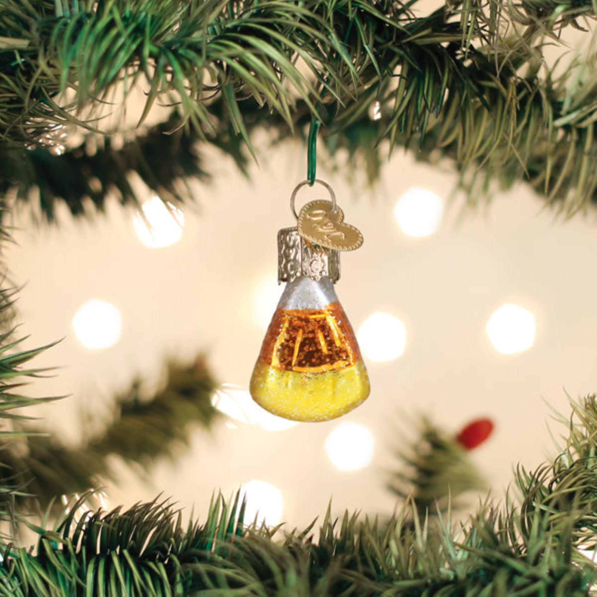 Old World Christmas Blown Glass Ornament for Halloween, Mini Candy Corn (with OWC Gift Box)