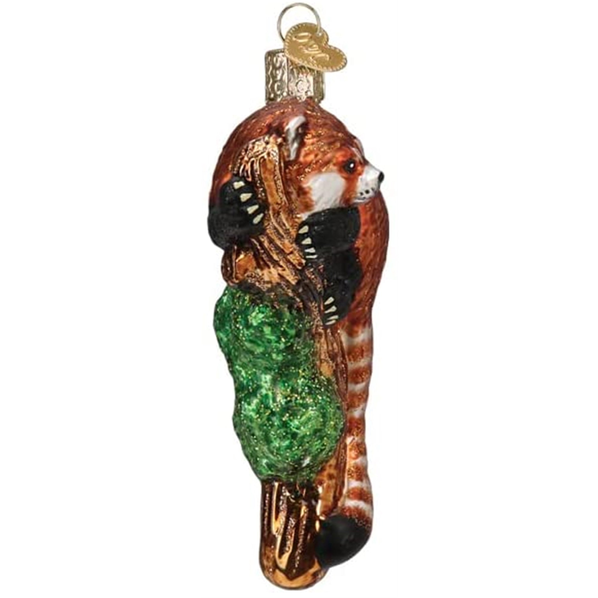 Old World Christmas Blown Glass Ornament for Christmas Tree, Red Panda