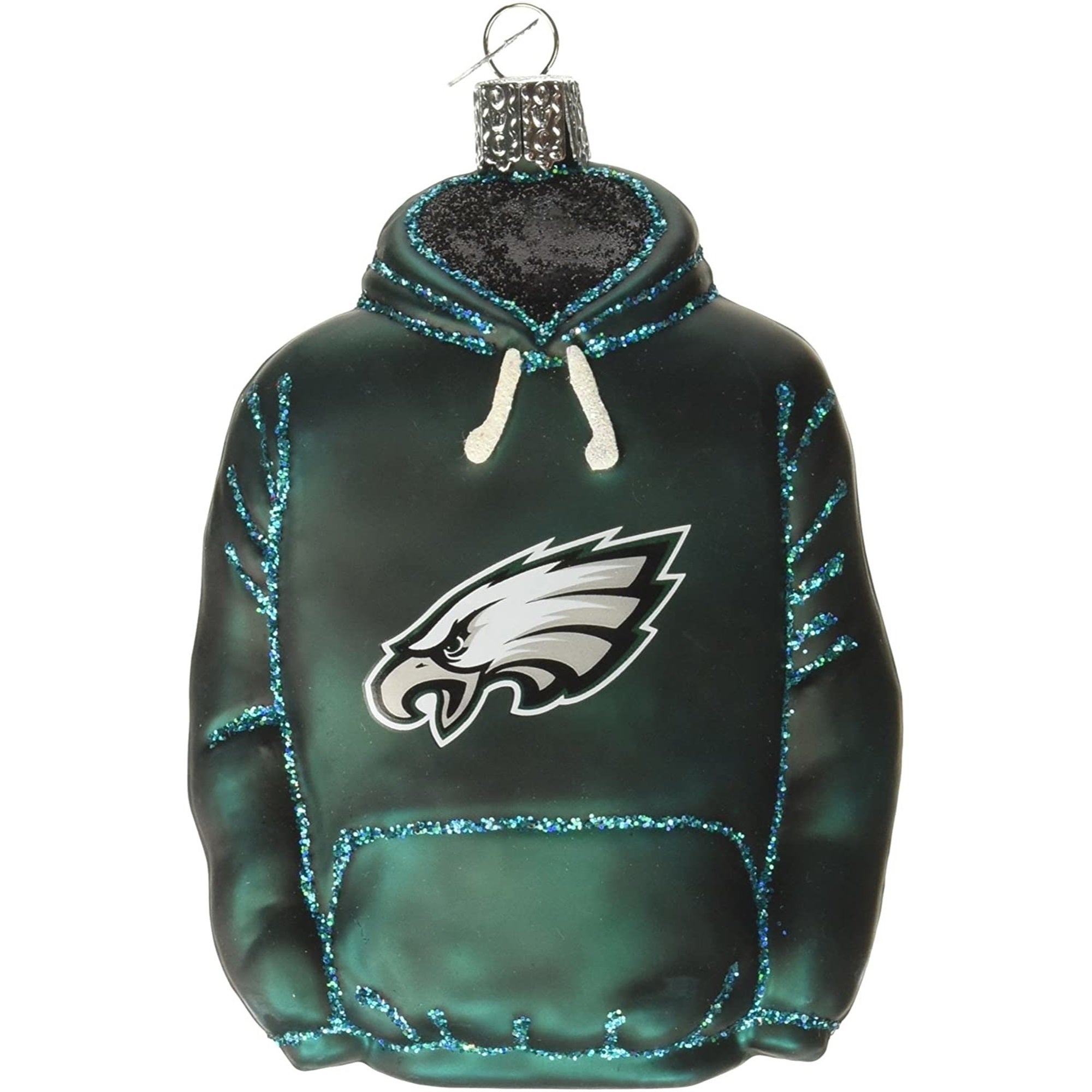 Old World Christmas Blown Glass Ornament for Christmas Tree, Philadelphia Eagles Hoodie