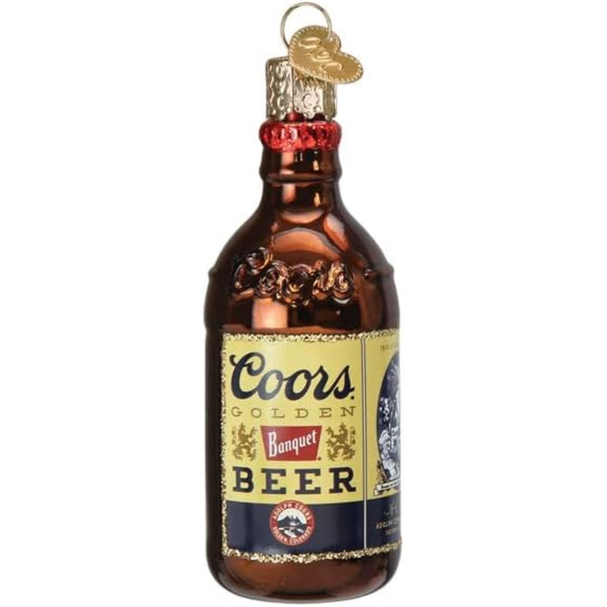 Old World Christmas Blown Glass Ornament for Christmas Tree, Coors Banquet Bottle (with OWC Gift Box)