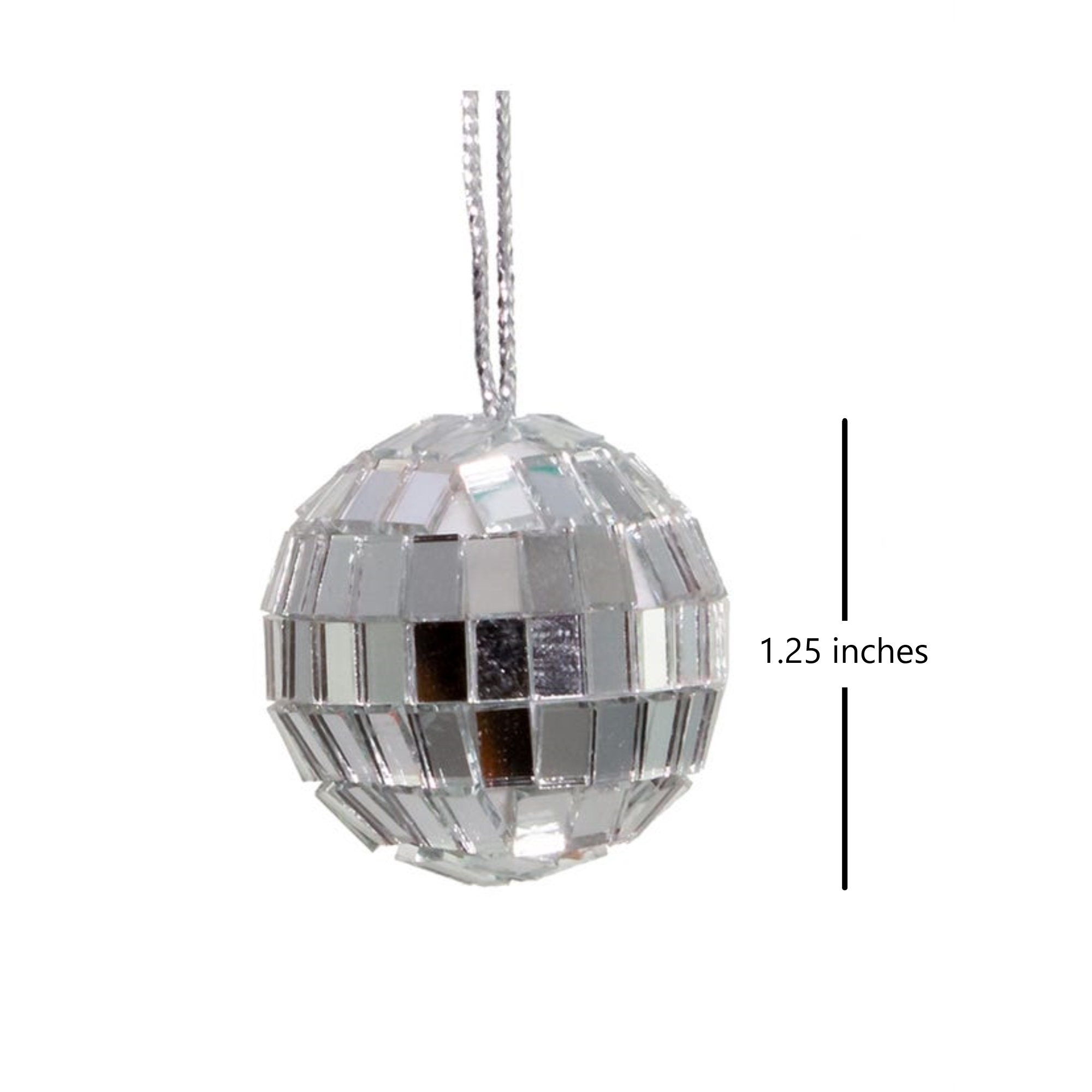 Kurt Adler Petite Treasures Glass Mirrored Disco Ball Ornament Set, 1.25" (12-Count)