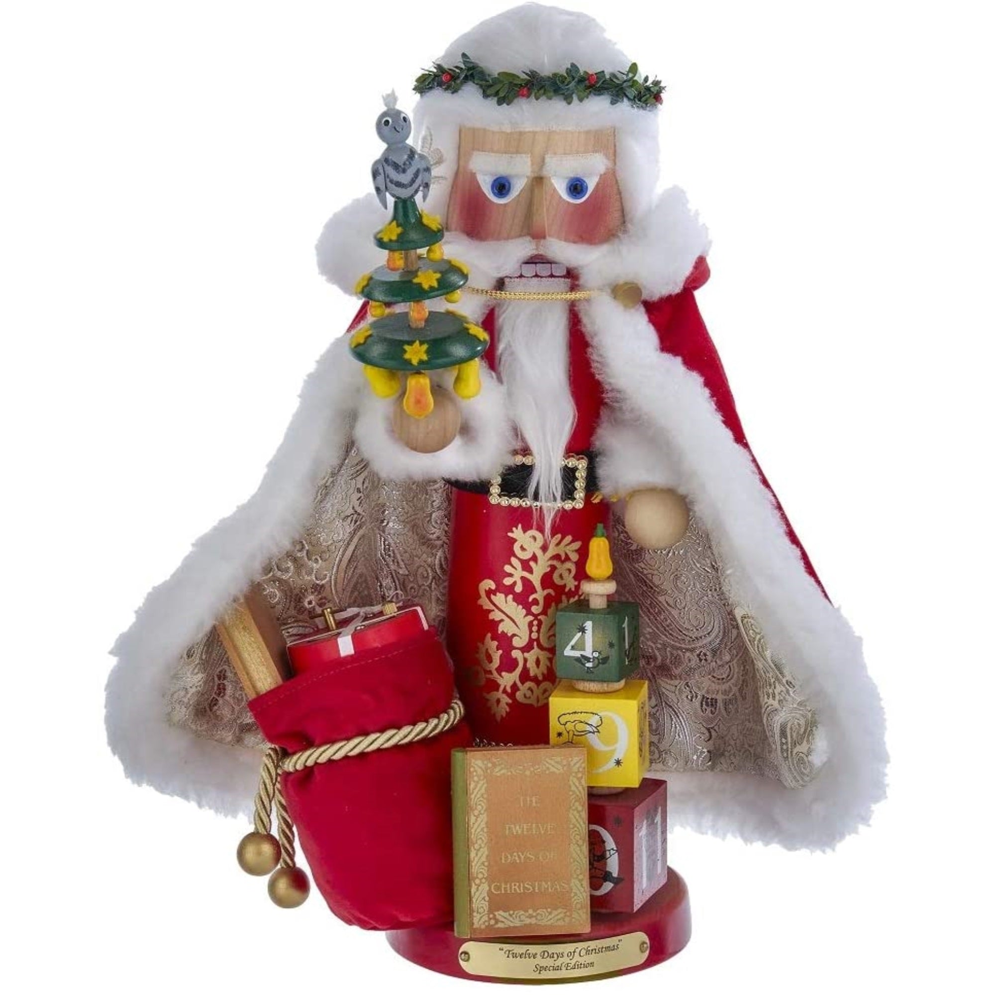 Kurt Adler 12 Days of Christmas Musical Nutcracker, 17"