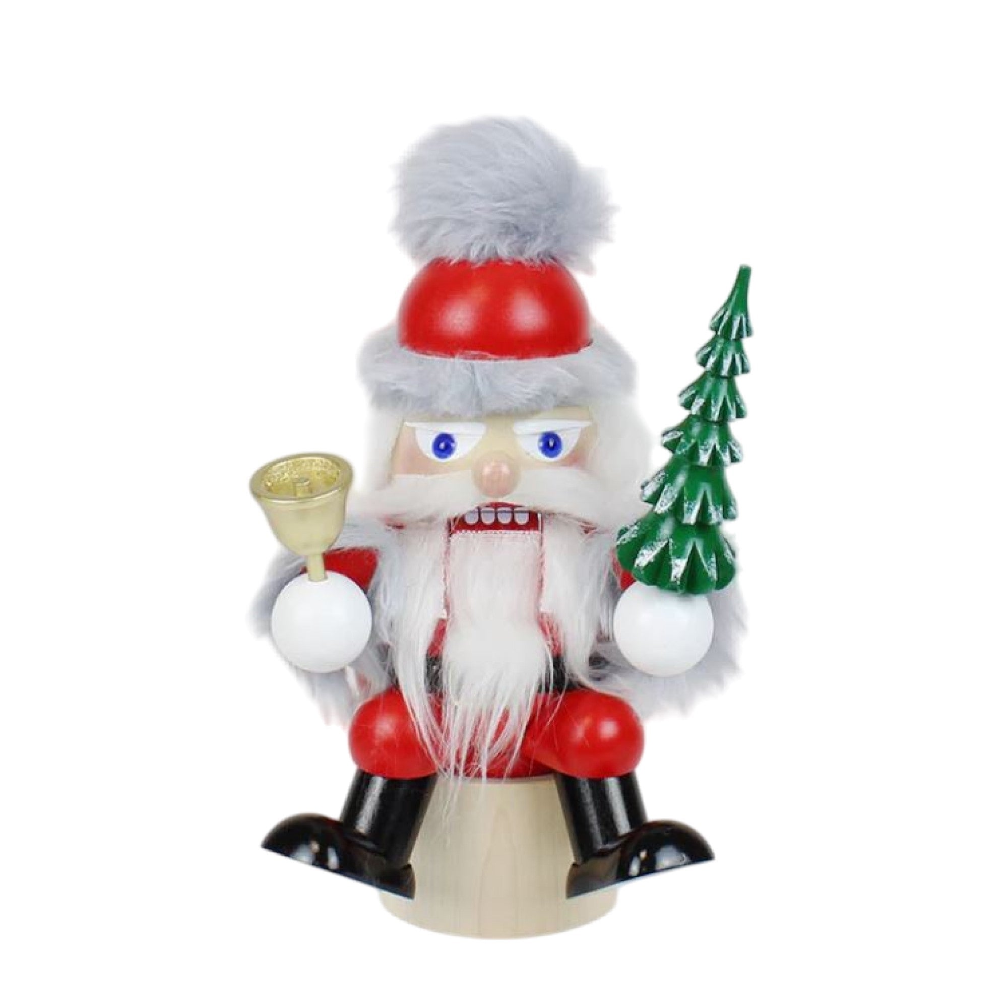 Steinbach Wooden Christmas Shelf Sitter, Santa with Tree, 8in