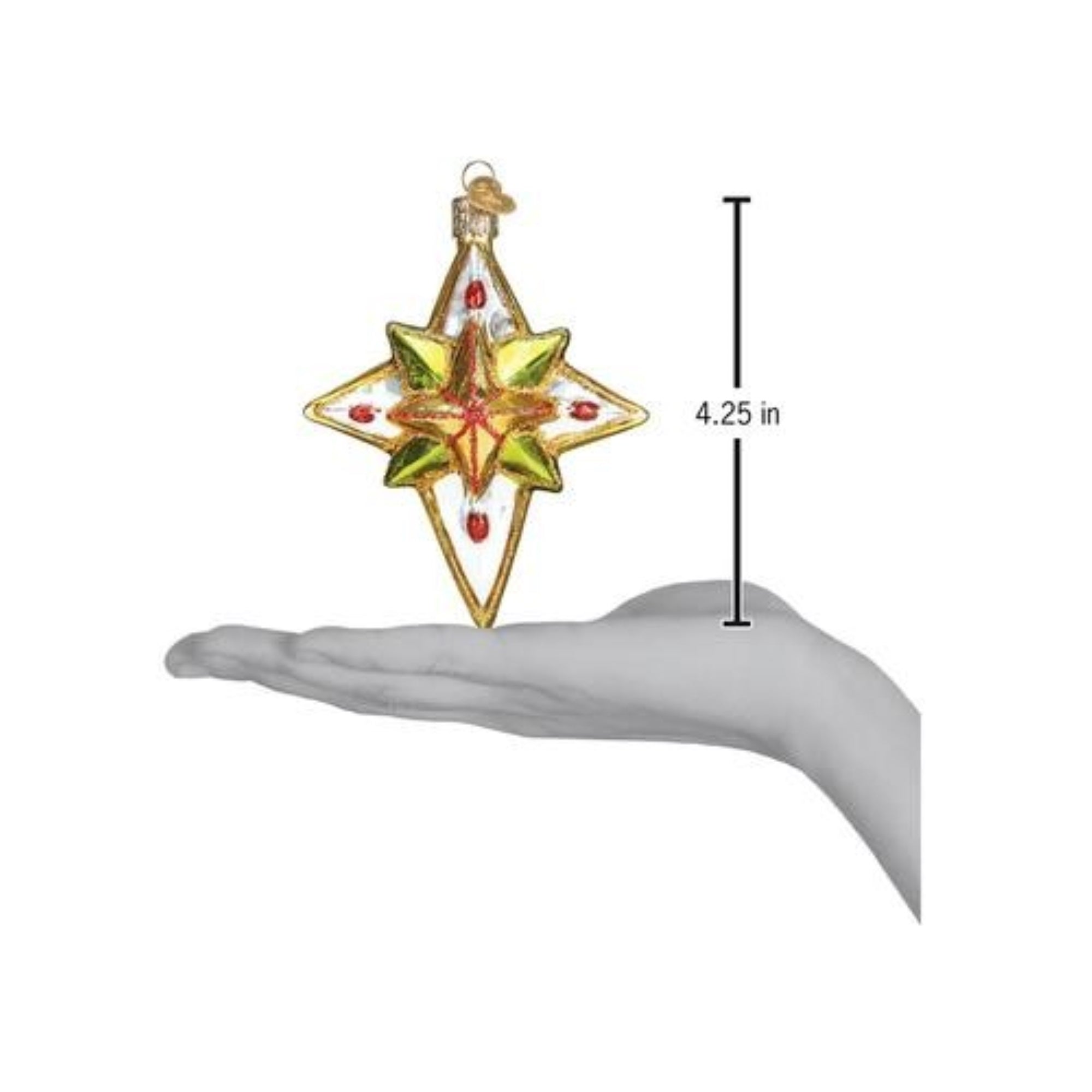 Old World Christmas Blown Glass Ornament for Christmas Tree, Luminous Star