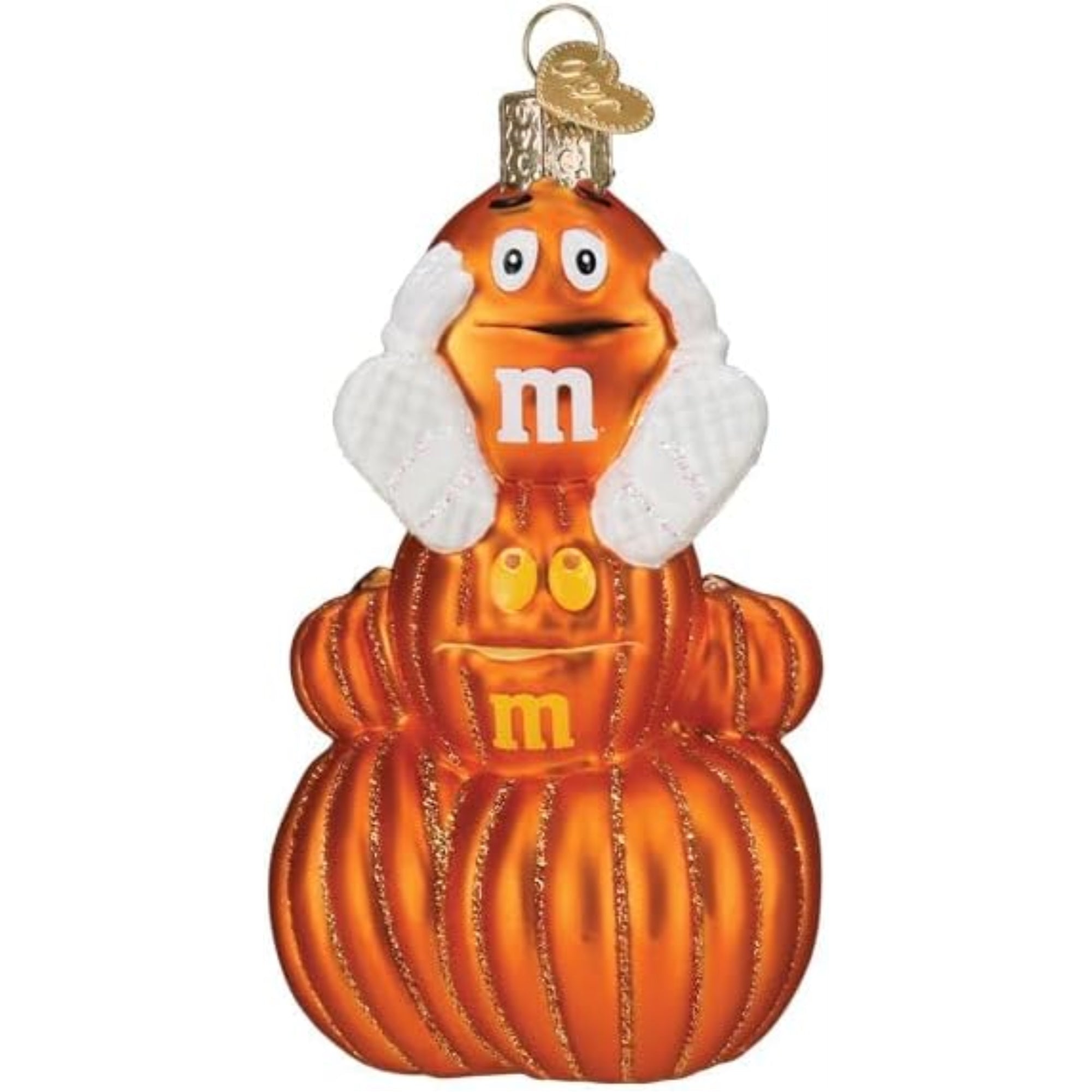 Old World Christmas Blown Glass Ornament for Christmas Tree, M&M'S Orange Autumn (with OWC Gift Box)