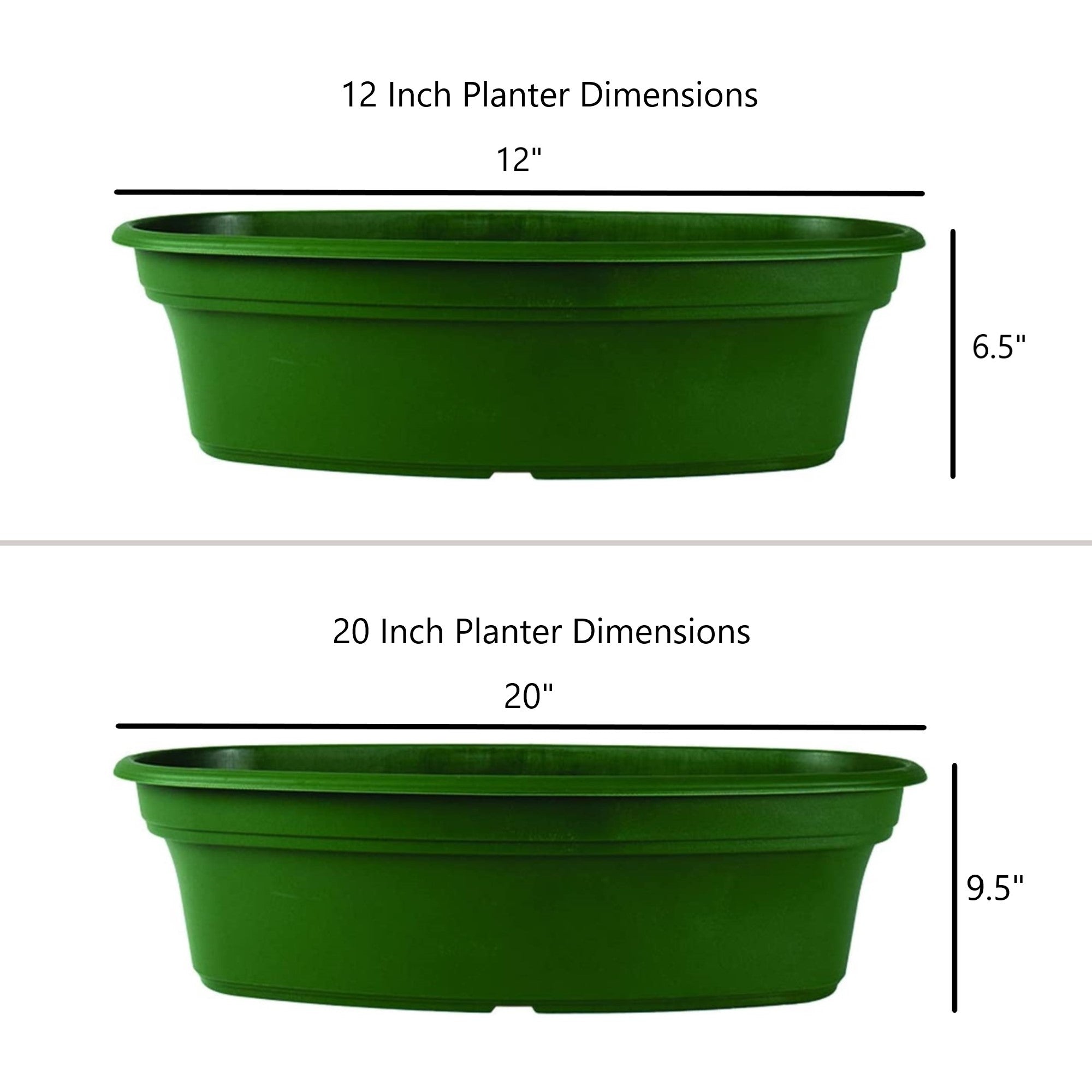 The HC Companies Panterra Oval Plastic Outdoor/Indoor Planter