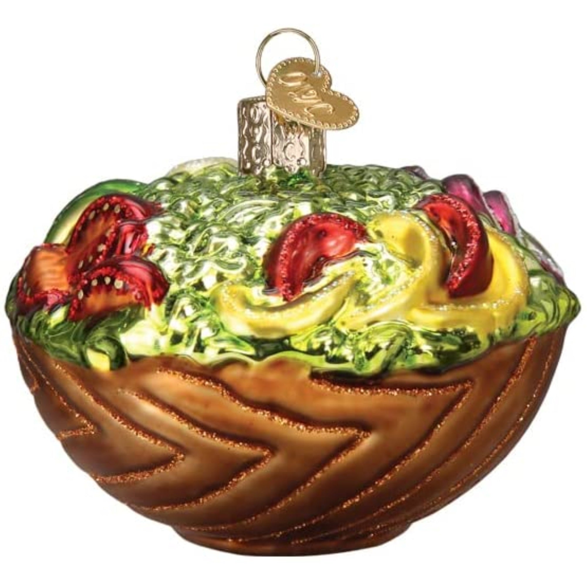 Old World Christmas Blown Glass Ornament for Christmas Tree, Bowl of Salad