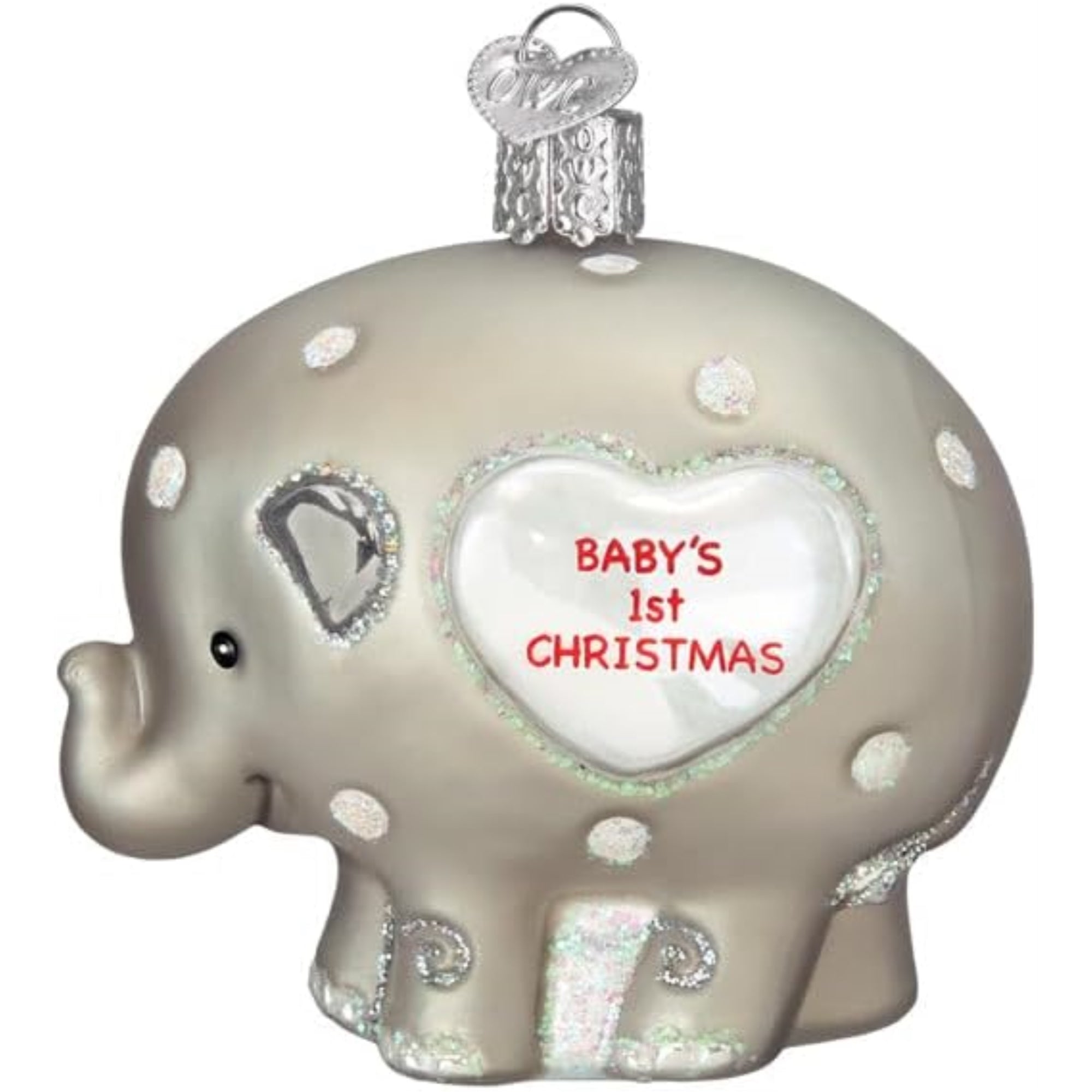 Old World Christmas Blown Glass Ornament for Christmas Tree, Baby'S 1St Elephant (with OWC Gift Box)