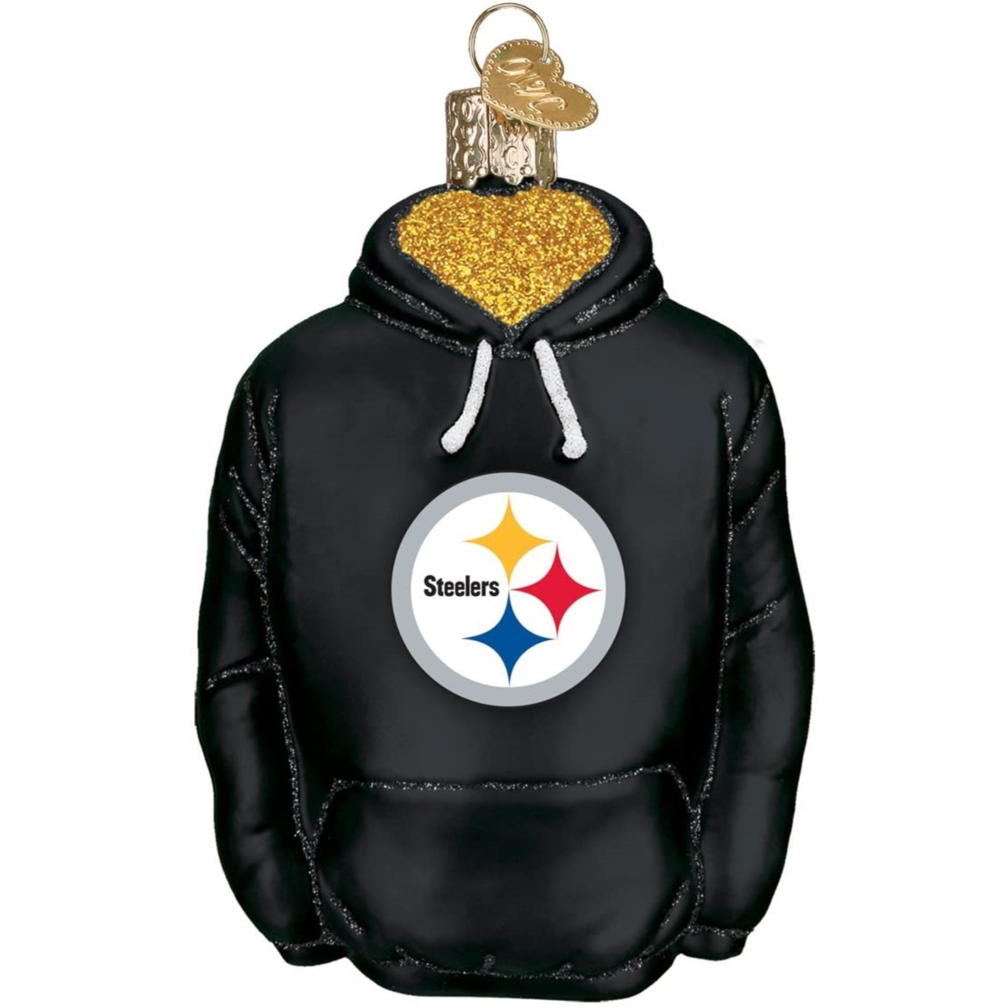 Old World Christmas Blown Glass Ornament for Christmas Tree, Pittsburgh Steelers Hoodie