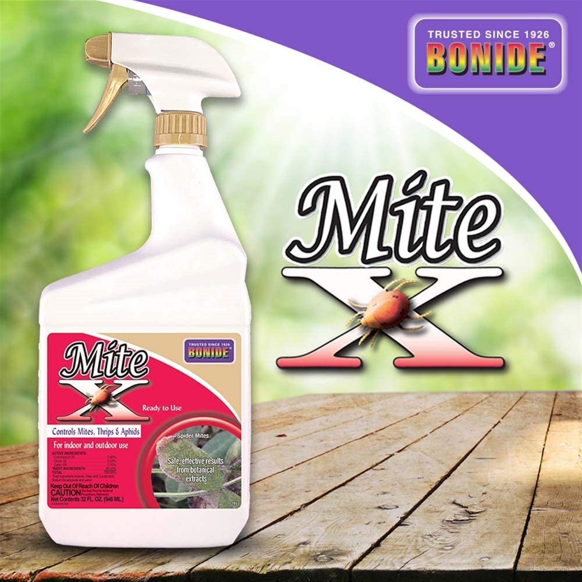 Bonide Mite-X Ready to Use Indoor/Outdoor Bug Insecticide and Pesticide, 32oz