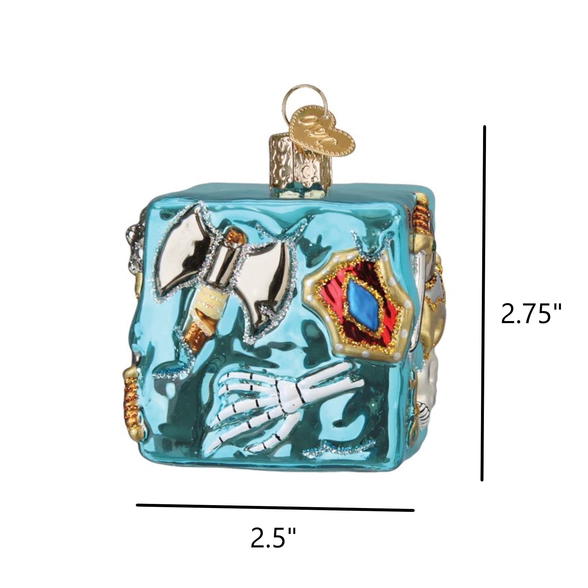 Old World Christmas Blown Glass Ornament for Christmas Tree, D & D Gelatinous Cube (with OWC Gift Box)