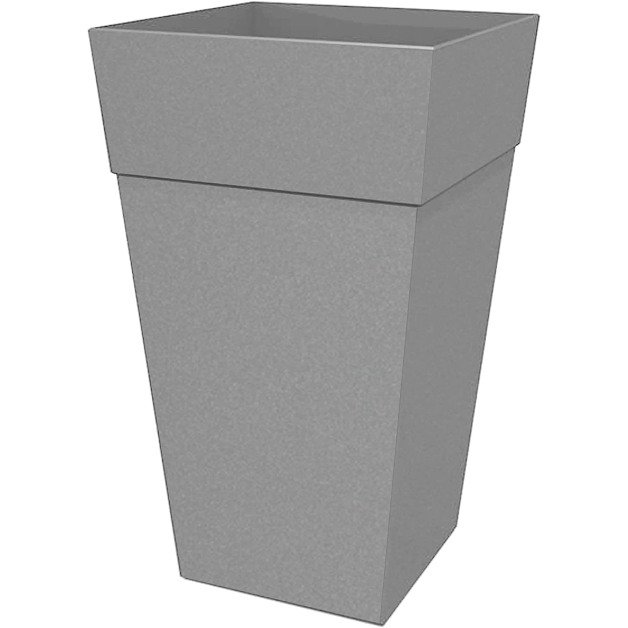 Bloem Finley Tall Indoor Outdoor Plastic Square Planter, 25 Inches