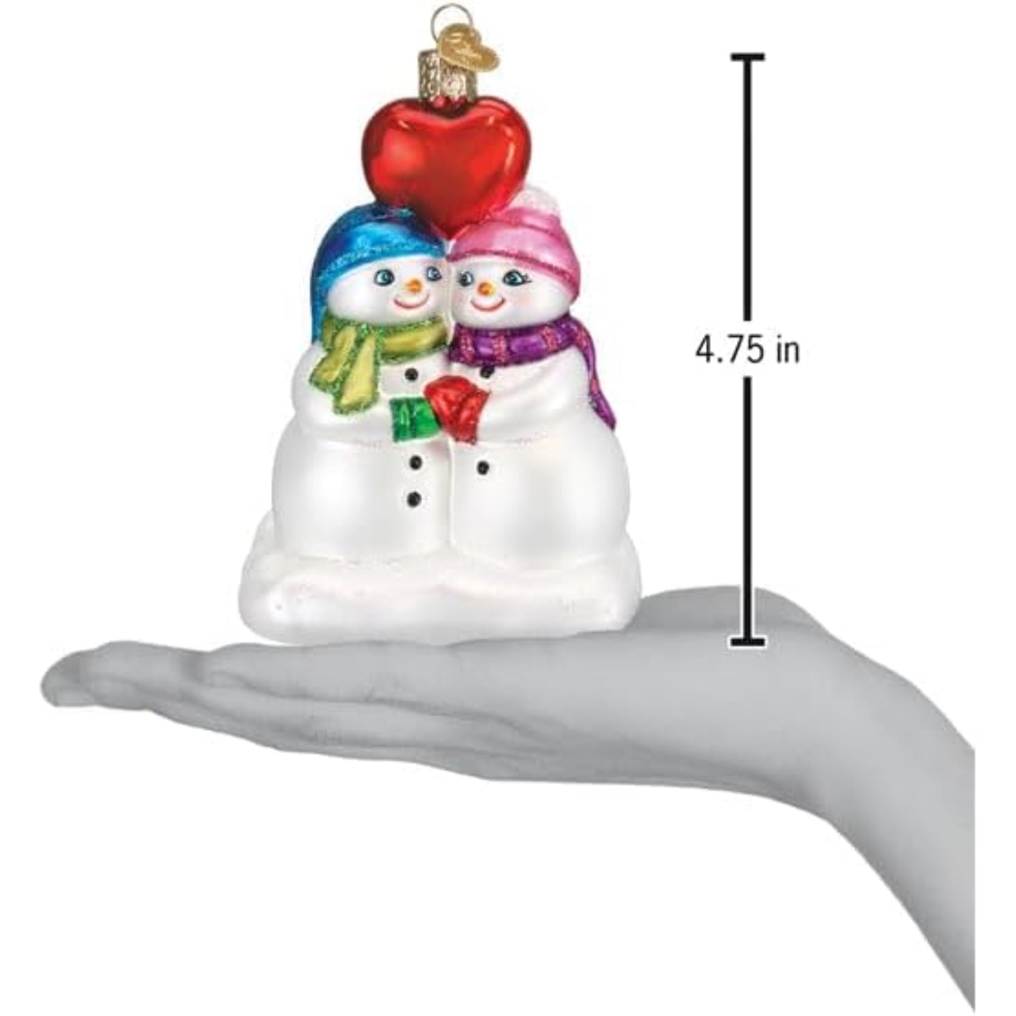 Old World Christmas Blown Glass Ornament for Christmas Tree, Snow Couple'S First Christmas (with OWC Gift Box)