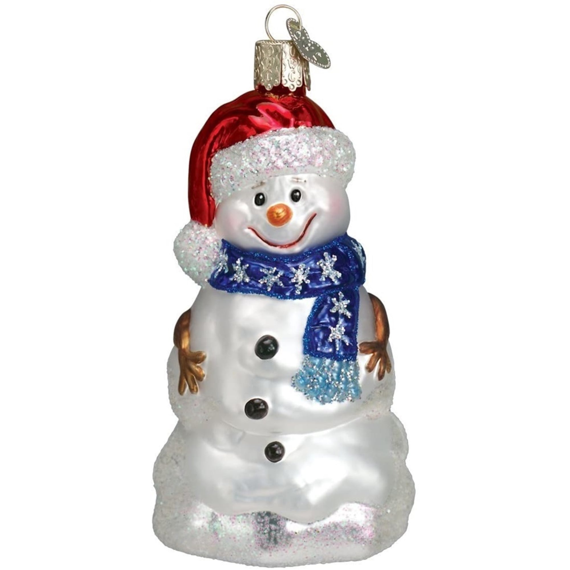 Old World Christmas Blown Glass Ornament for Christmas Tree, Happy Snowman