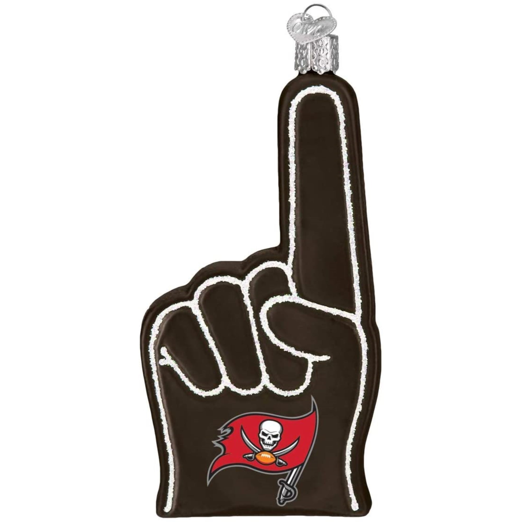 Old World Christmas Tampa Bay Buccaneers Foam Finger Ornament For Christmas Tree