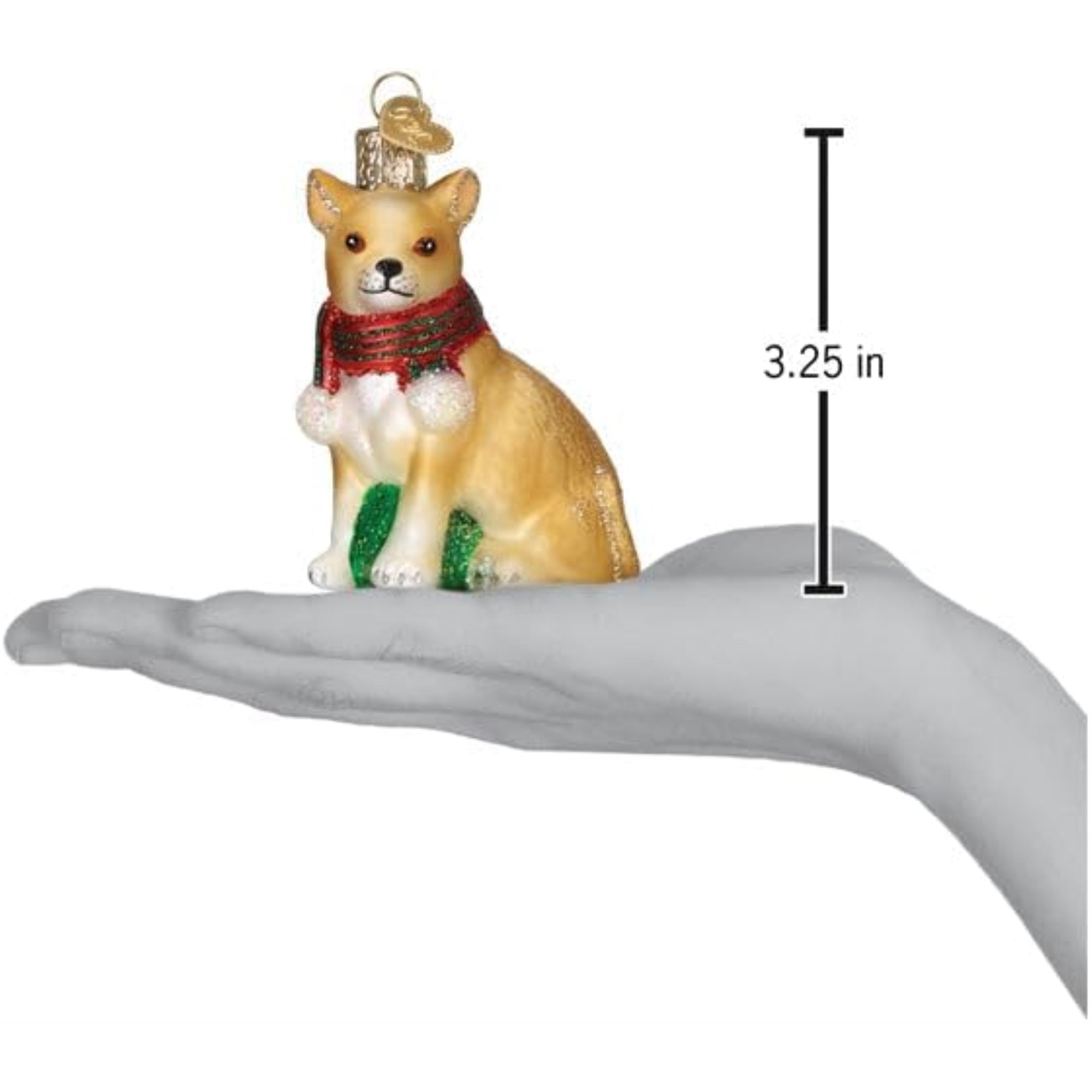 Old World Christmas Blown Glass Ornament for Christmas Tree, Chubby Chihuahua (with OWC Gift Box)