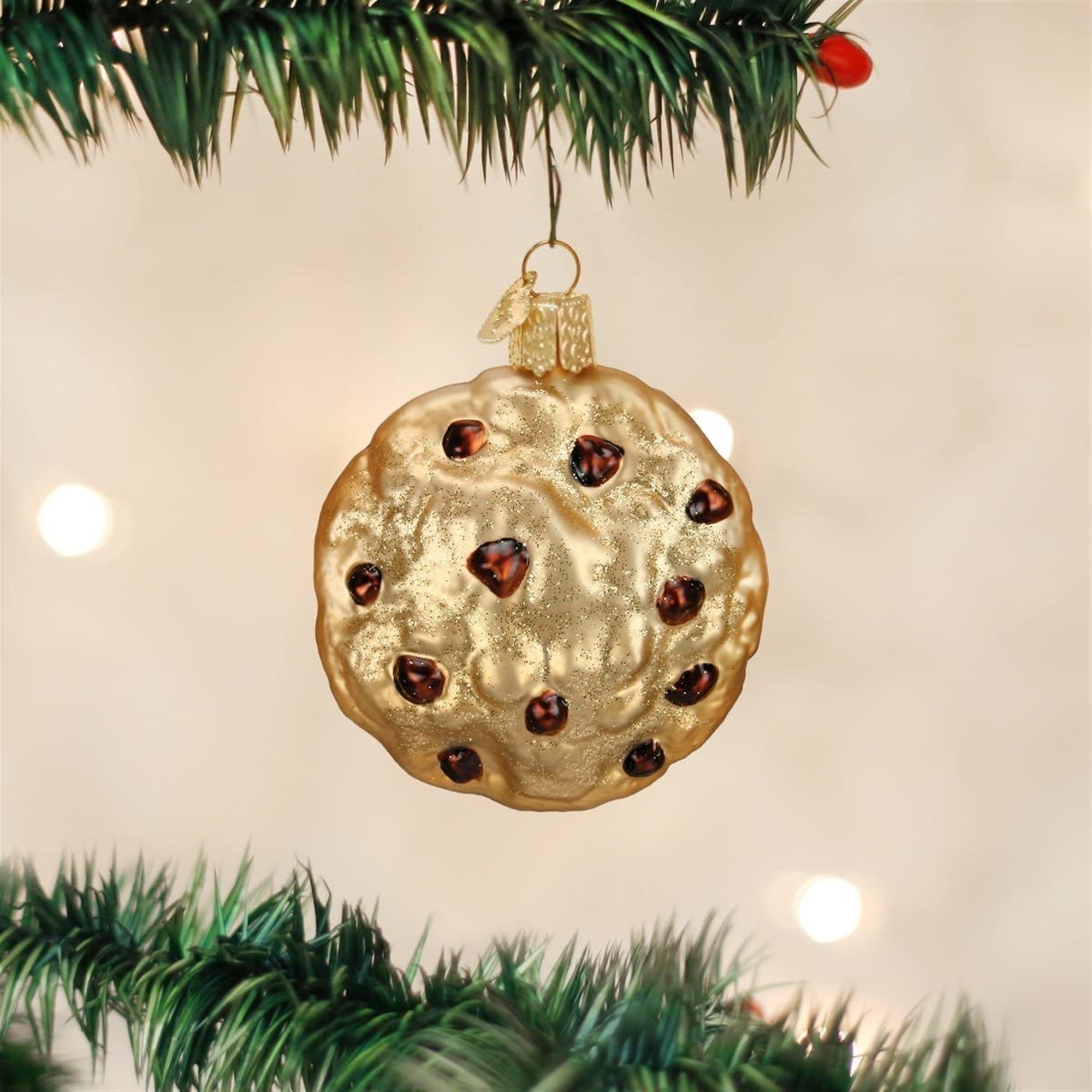 Old World Christmas Blown Glass Ornament for Christmas Tree, Chocolate Chip Cookie