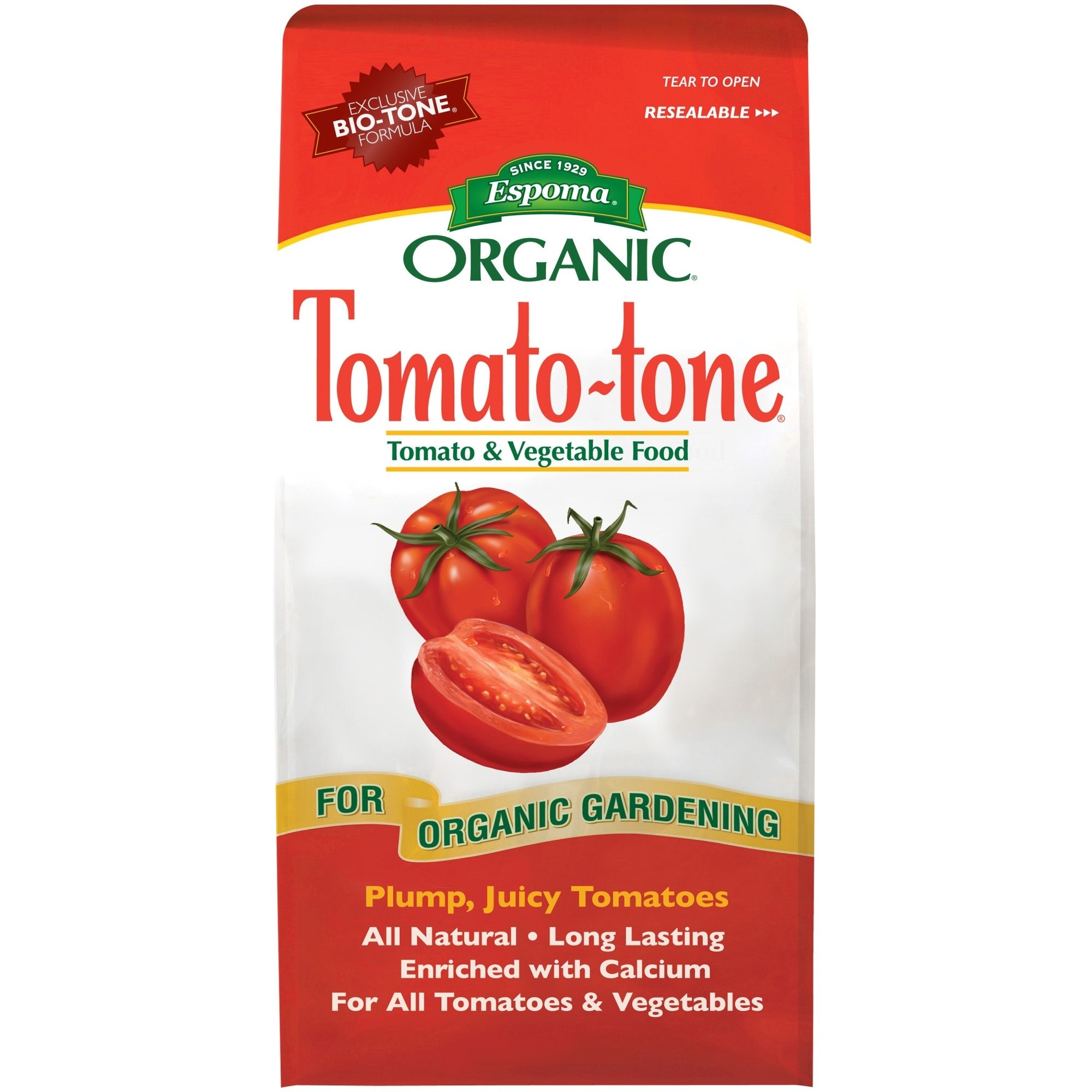 Espoma Organic Tomato-tone 3-4-6 Tomato & Vegetable Food for Organic Gardening, Enriched with 8% Calcium for Plump, Juicy Tomatoes