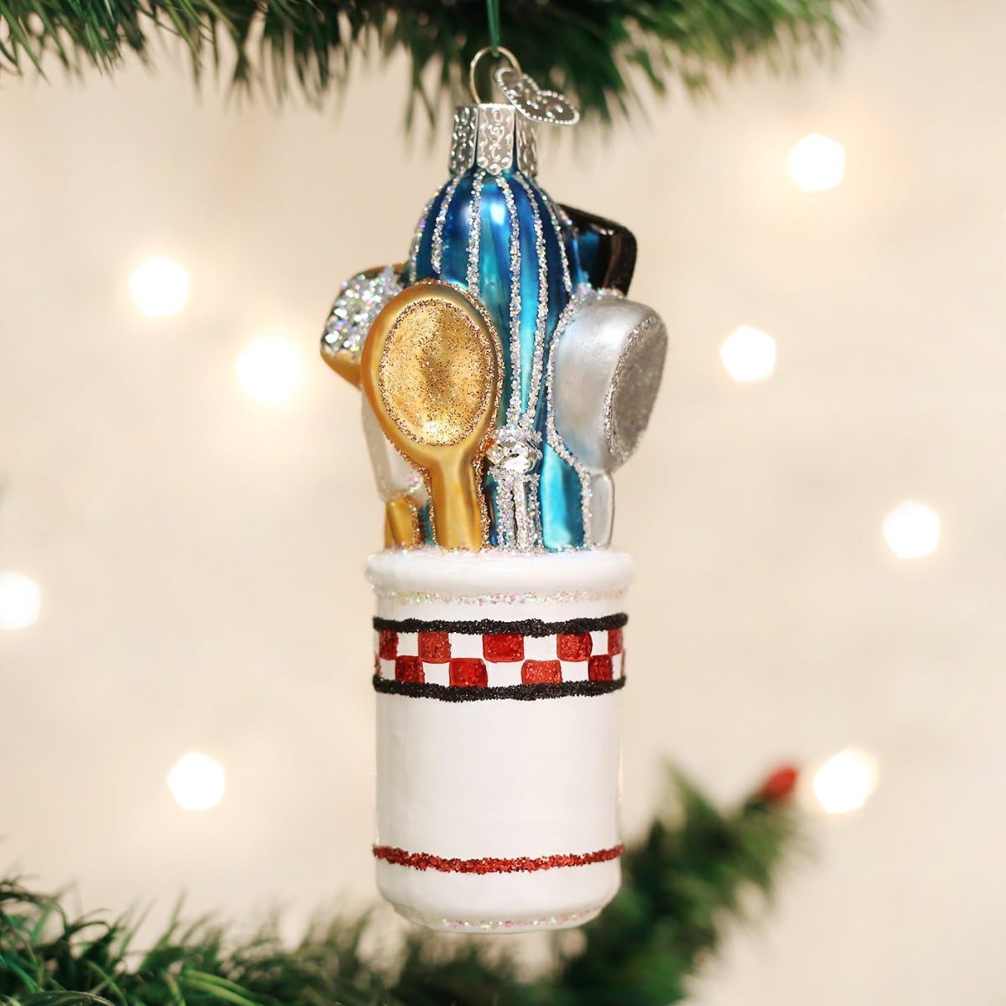 Old World Christmas Blown Glass Ornament for Christmas Tree, Kitchen Utensils (with OWC Gift Box)