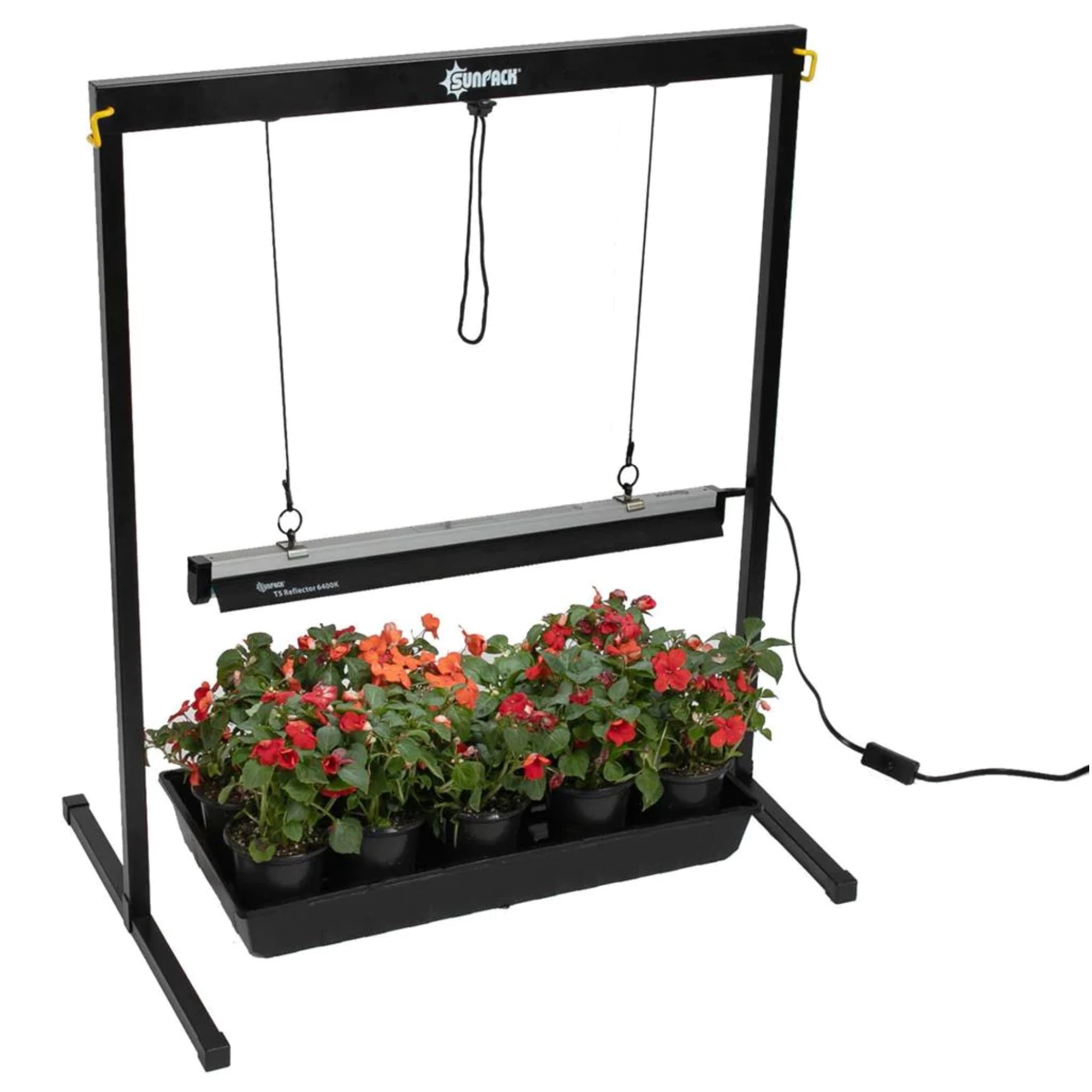 SUNPACK Metal Grow Light Stand with T5 Light System, 50"