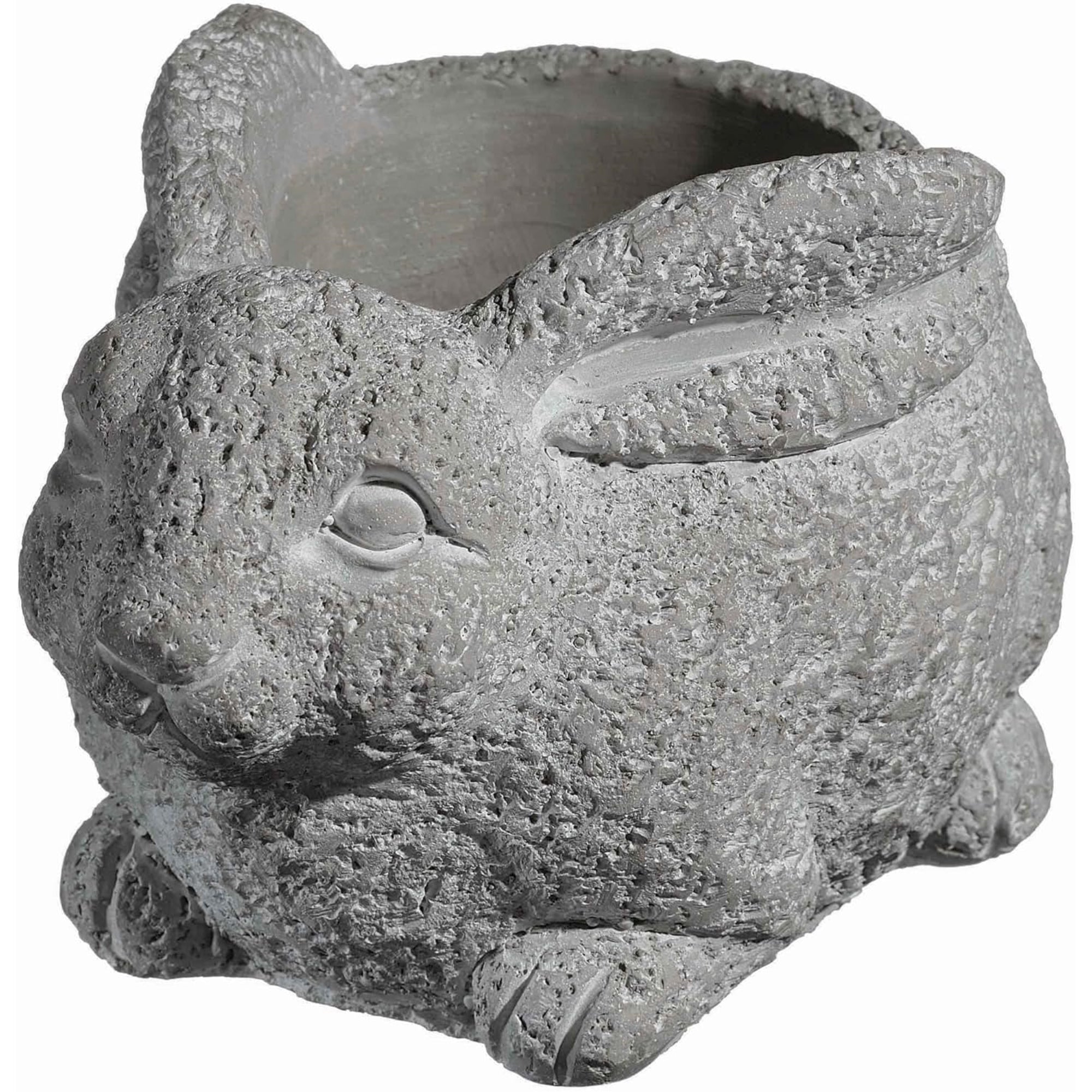 Classic Home and Garden Cement Buddies Indoor/Outdoor Planter with Drainage Hole, Rabbit